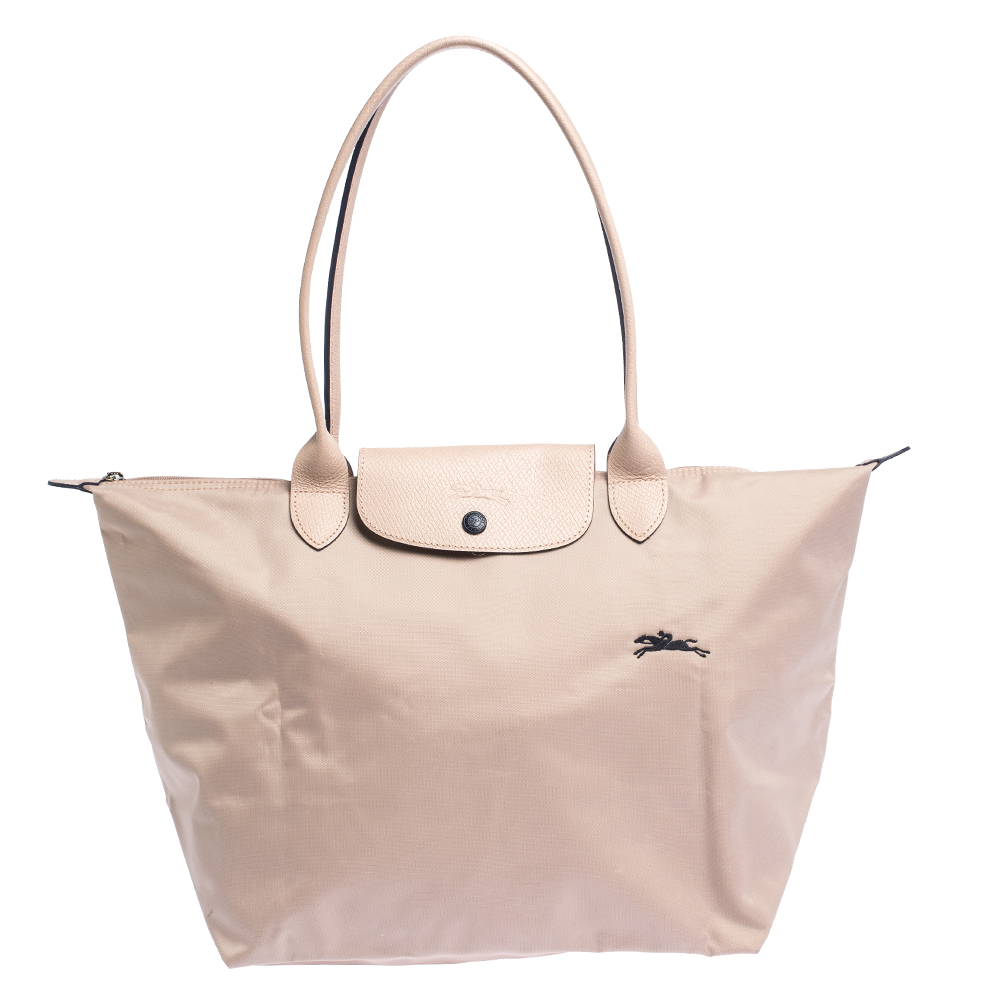 pink longchamp le pliage tote