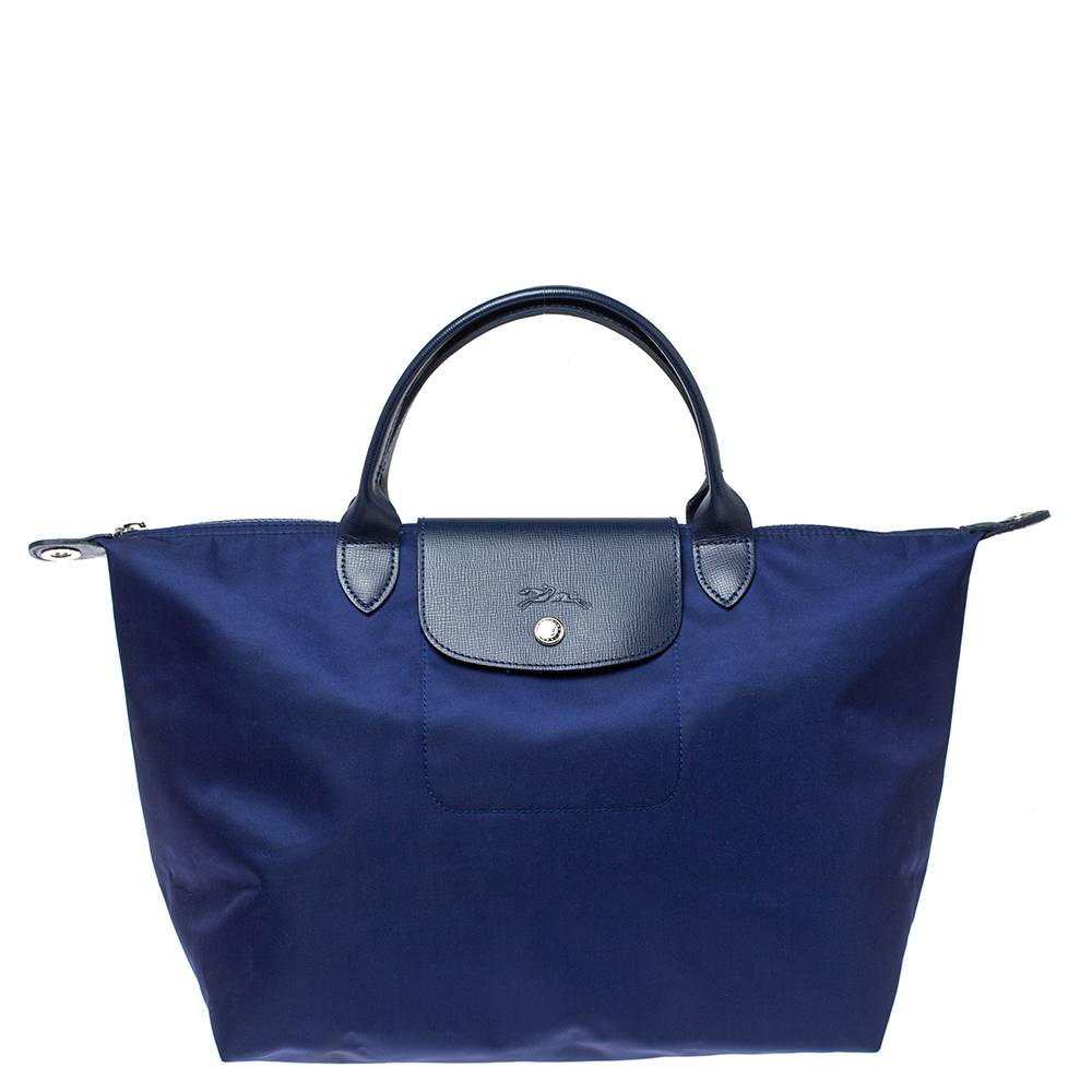 LongchampLongchamp Blue Nylon and Leather Le Pliage Neo Tote | DailyMail