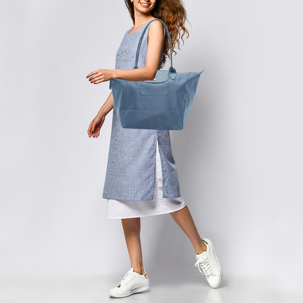 

Longchamp Grey Nylon Le Pliage Tote