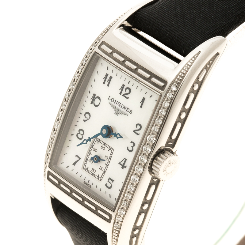 

Longines Mother of Pearl Stainless Steel BelleArti Women's Wristwatch, Black