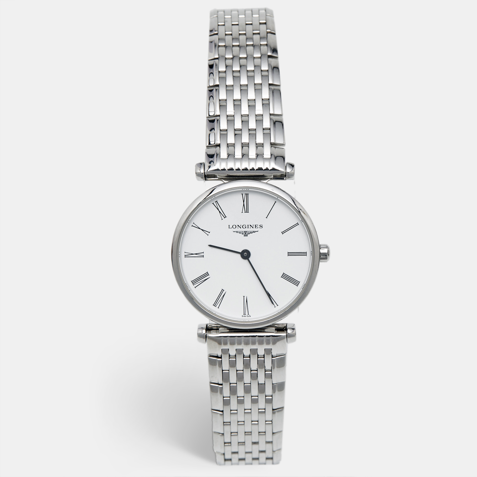 

Longines White Dial Stainless Steel La Grande Classique De Longines L42094116 Women's Wristwatch, Silver