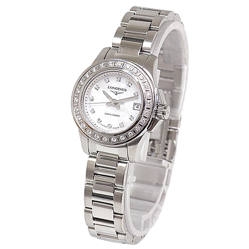 

Longines MOP Daimond Stainless Steel L3.158.0.89.6 Women's Wristwatch, White