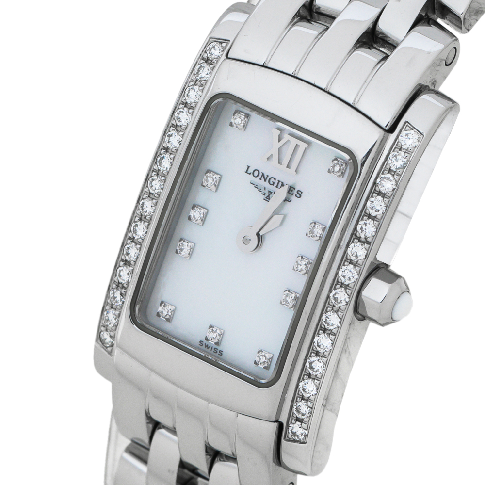 

Longines Mother Of Pearl Stainless Steel Diamond Dolce VIta L5.158.0.84.6 Women's Wristwatch, Silver