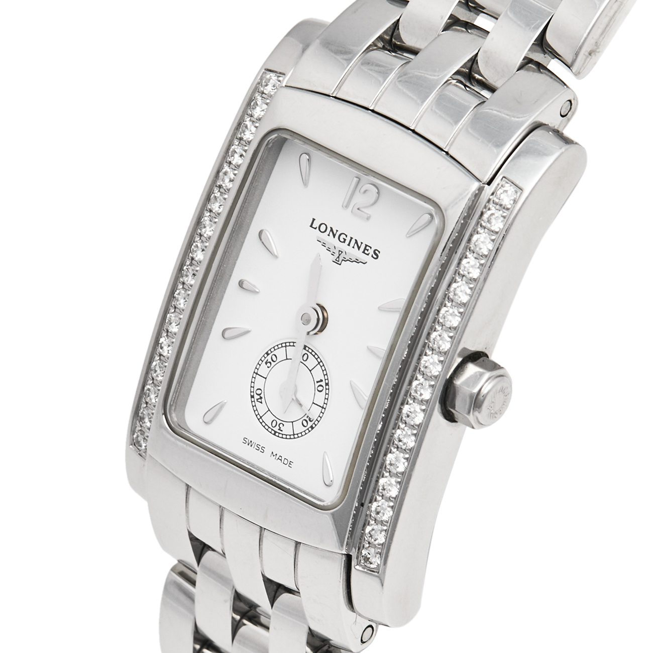

Longines White Stainless Steel Diamond Dolce Vita L5.155.0 Women's Wristwatch