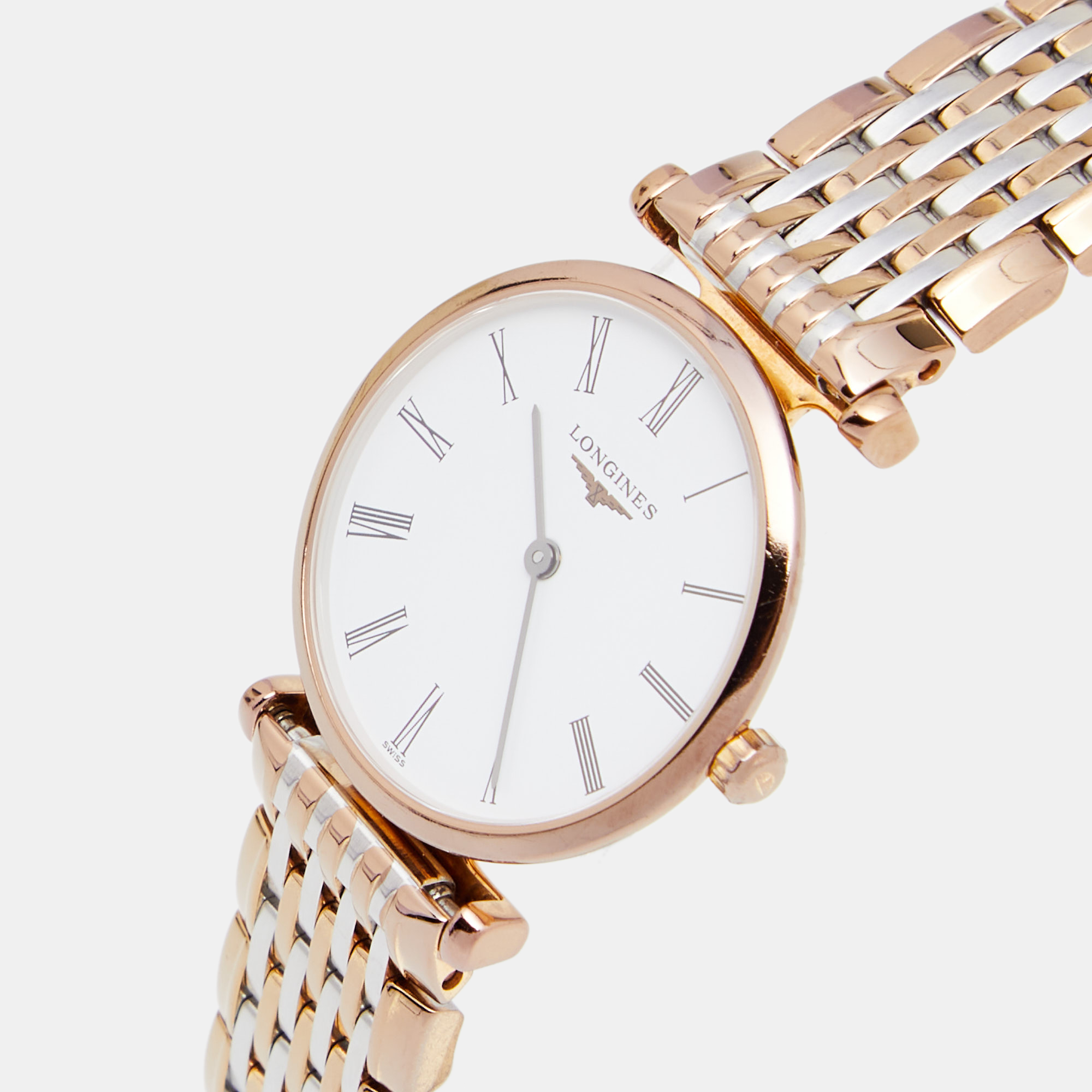 

Longines White Two-Tone Stainless Steel La Grande Classique L4.209.1.11.7 Women's Wristwatch, Silver