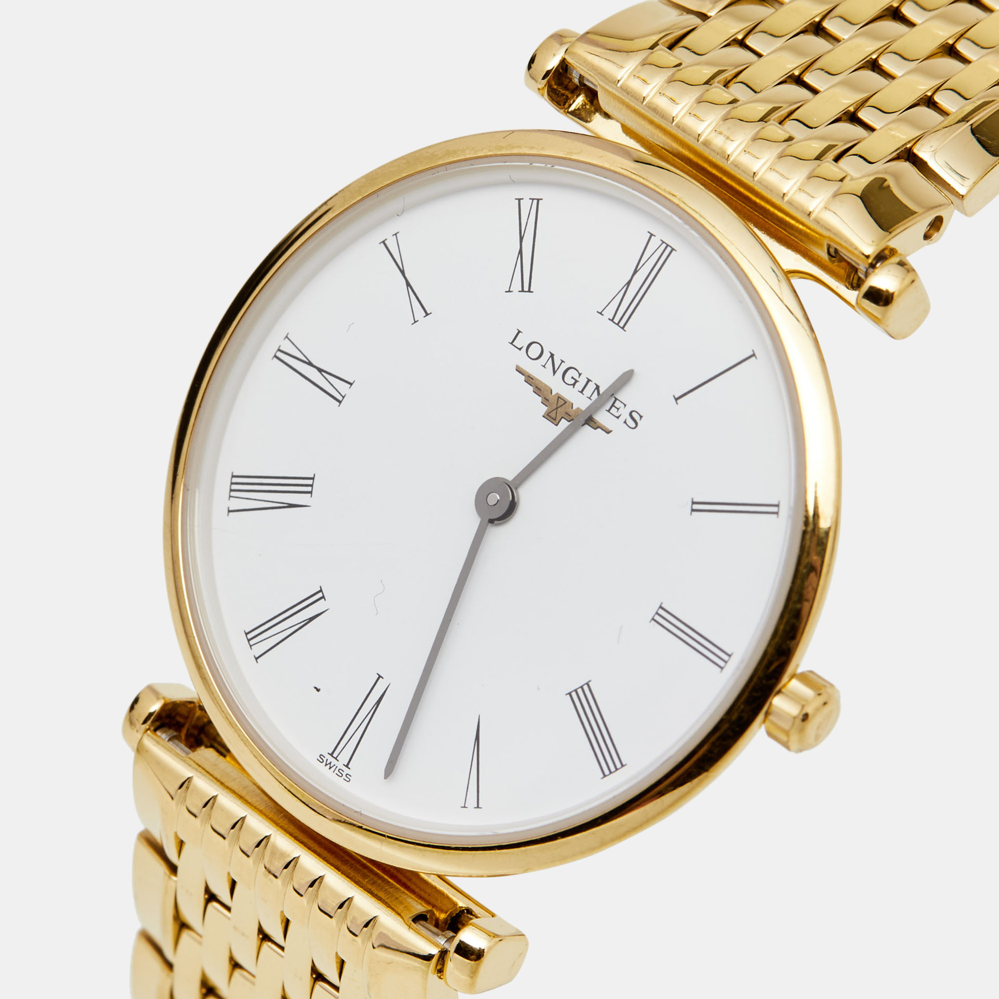 

Longines White Gold Plated Stainless Steel La Grande Classique De Longines L4.512.2.11.8 Women's Wristwatch