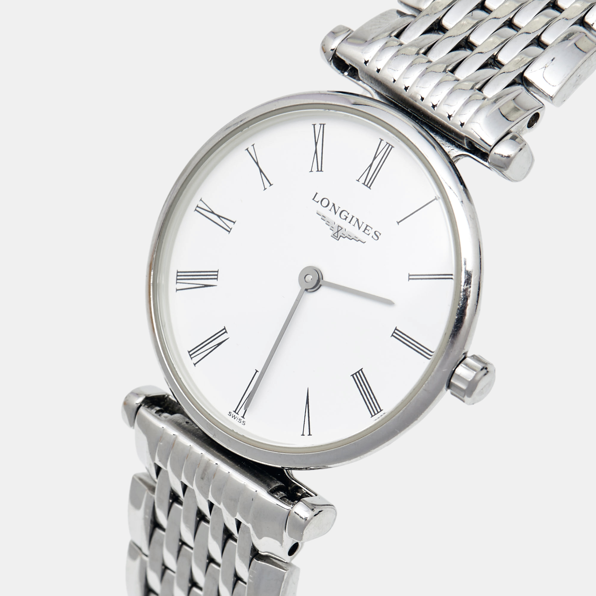 

Longines White Stainless Steel La Grande Classique De Longines L4.209.4.11.6 Women's Wristwatch, Silver