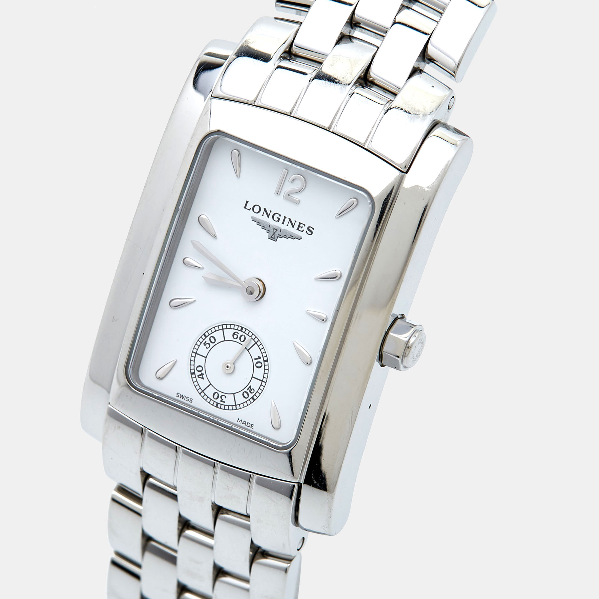 

Longines White Stainless Steel DolceVita L5.502.4.16.6 Women's Wristwatch, Silver