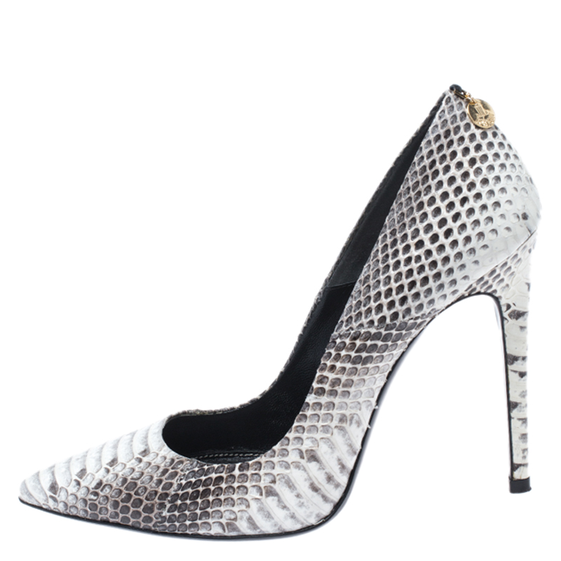 

Loriblu Grey/White Python Pointed Toe Pumps Size