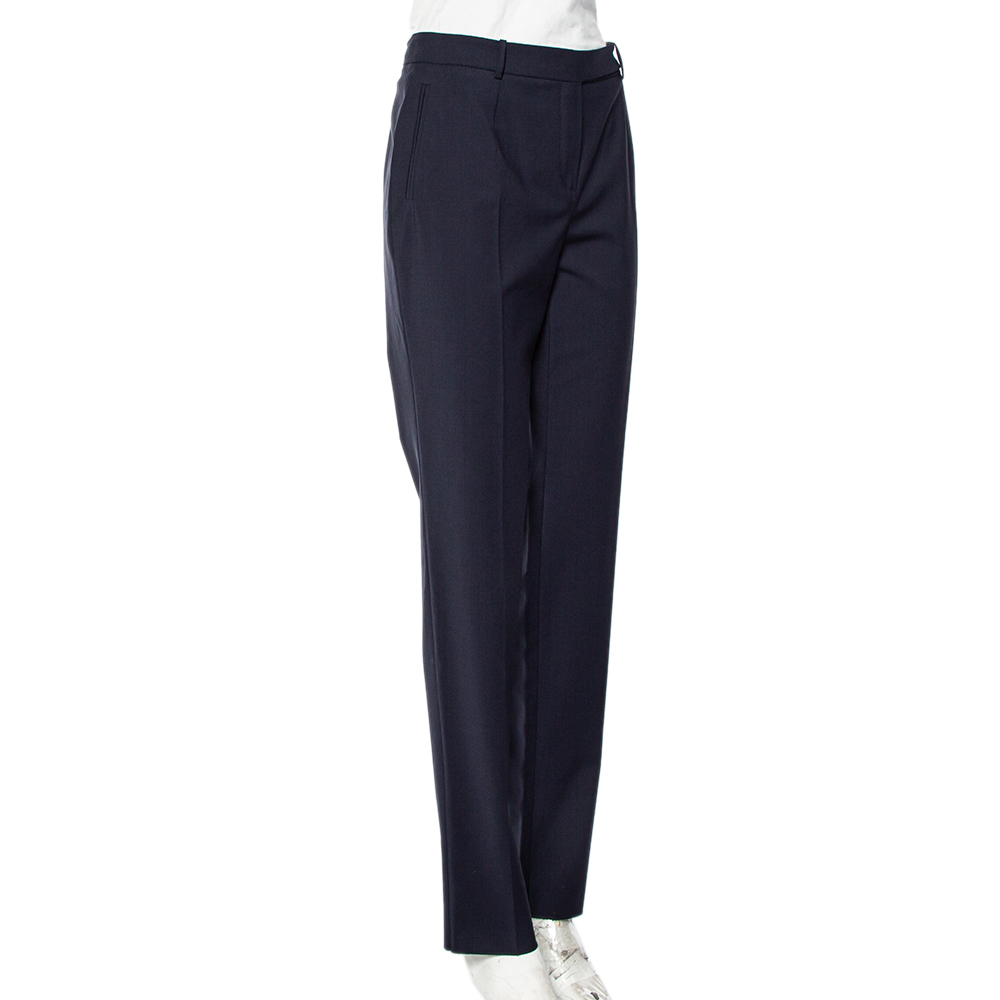 

Loro Piana Navy Blue Wool Tapered Leg Jari Trousers