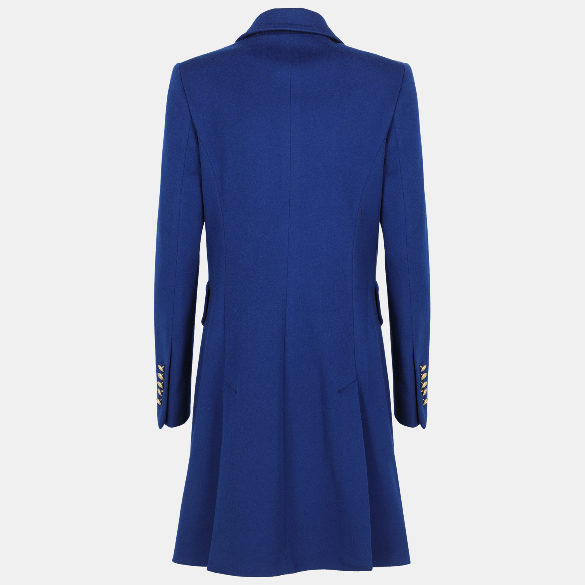 

Loro Piana Women's Wool Double Breasted Coat - Navy, Navy blue