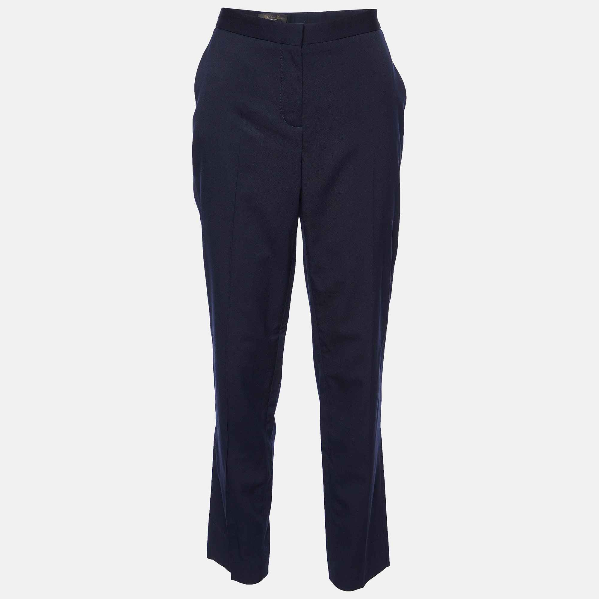

Loro Piana Navy Blue Wool Tapered Trousers M