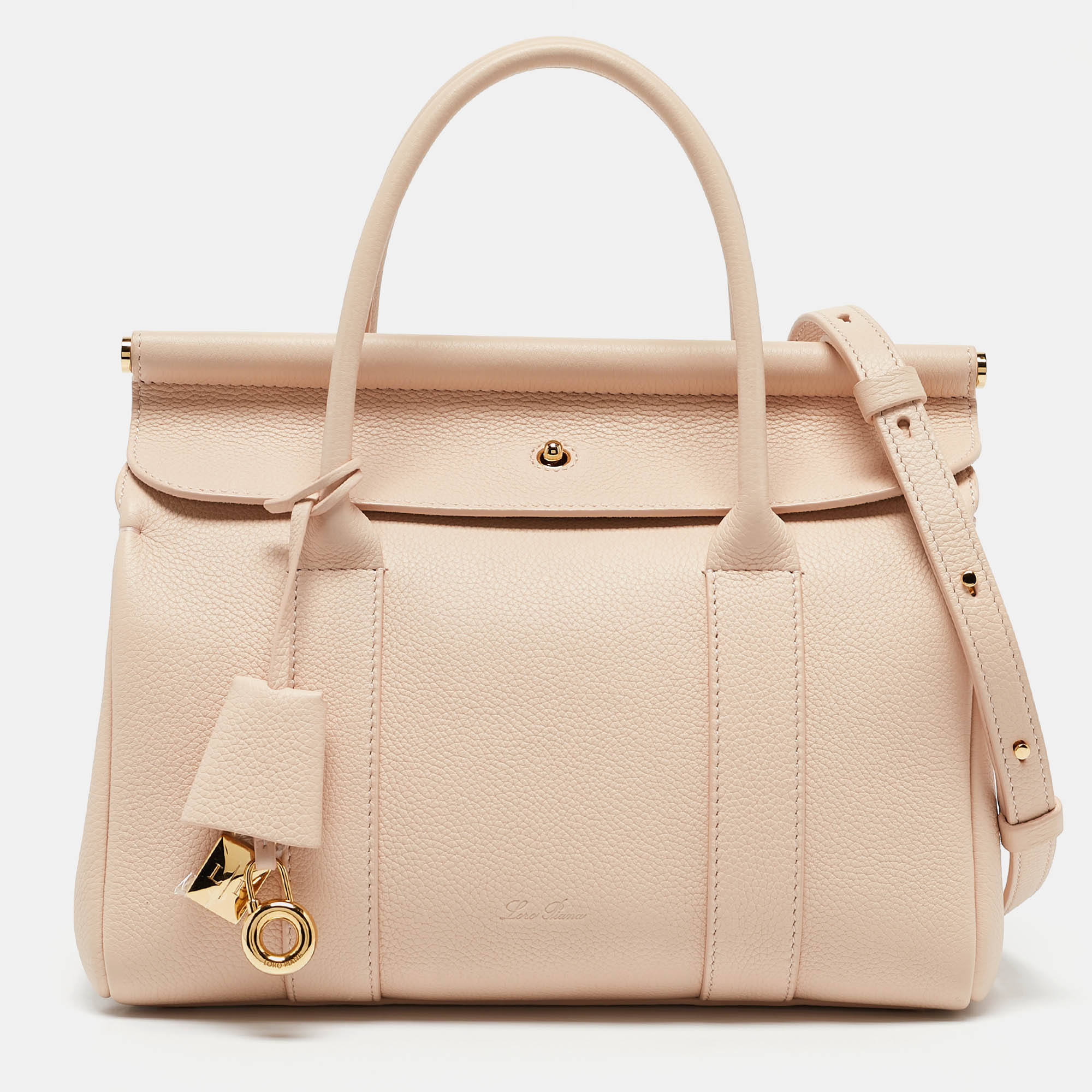 

Loro Piana Pink Leather Loom L25 Satchel