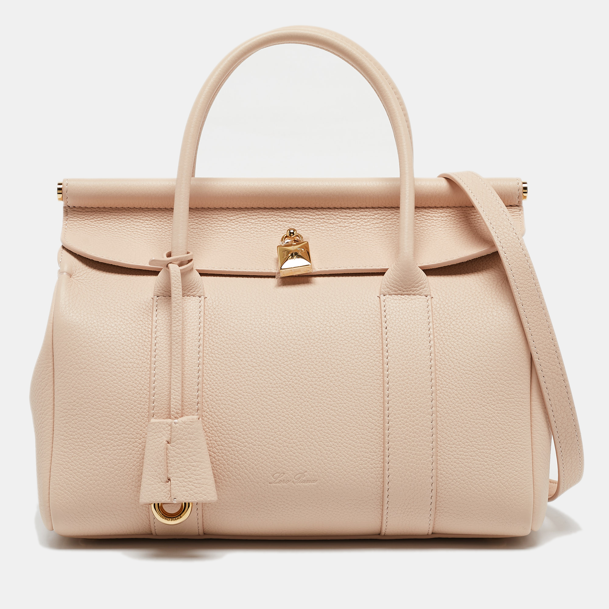 

Loro Piana Pink Leather Loom L25 Satchel