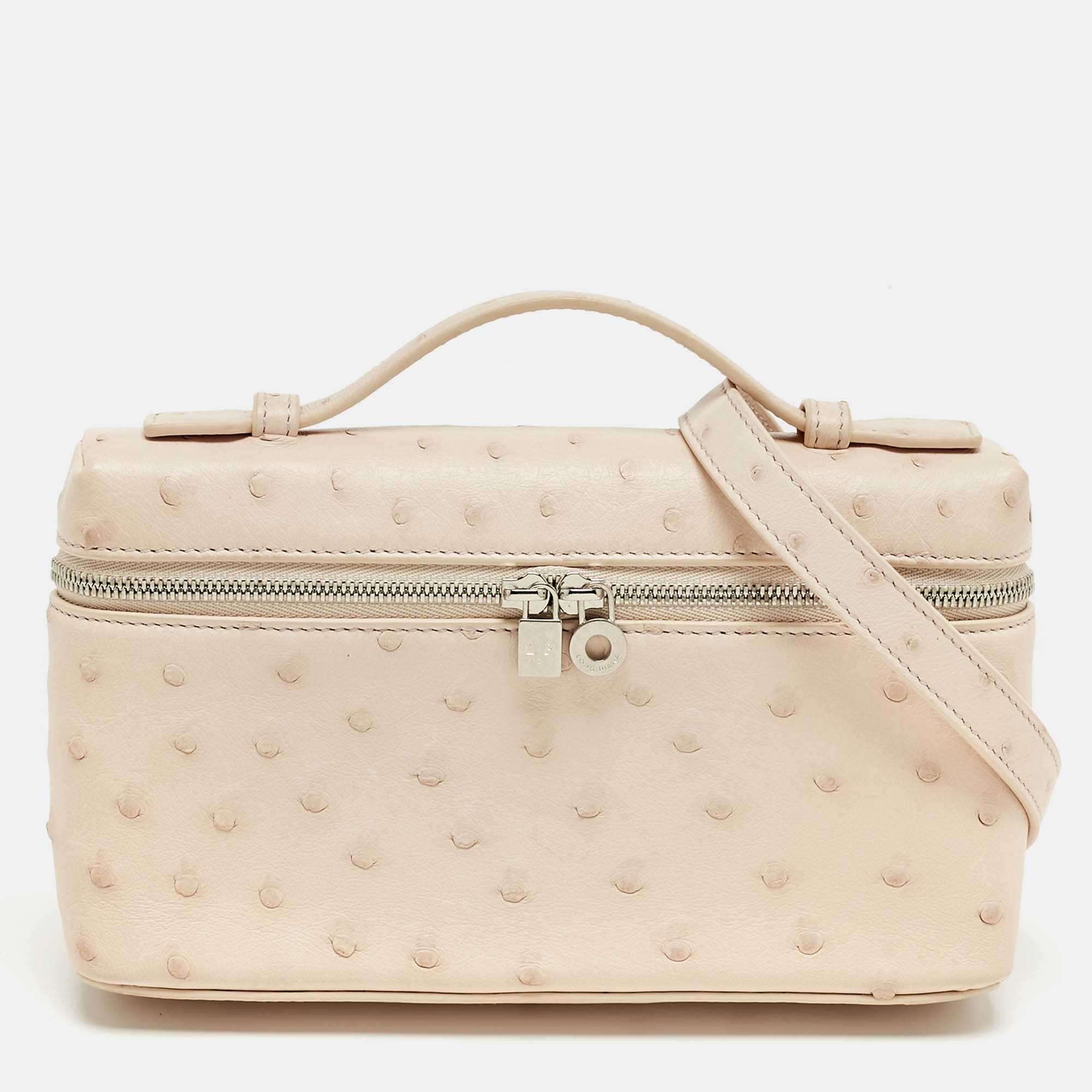 

Loro Piana Pink Ostrich Extra Pocket L19 Pouch