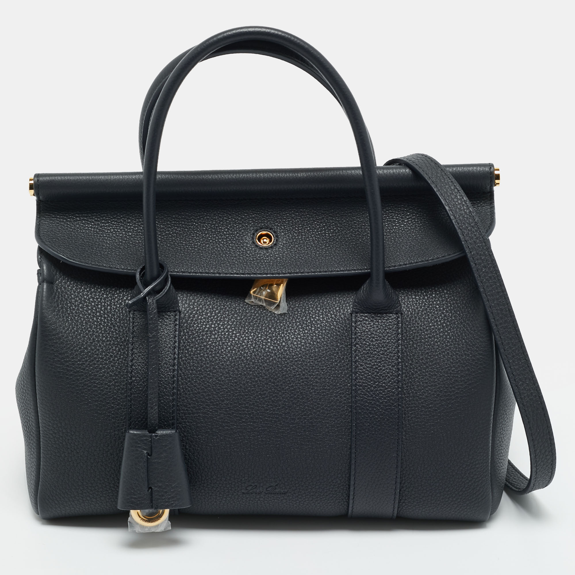 

Loro Piana Loom L25 Black Leather Bag