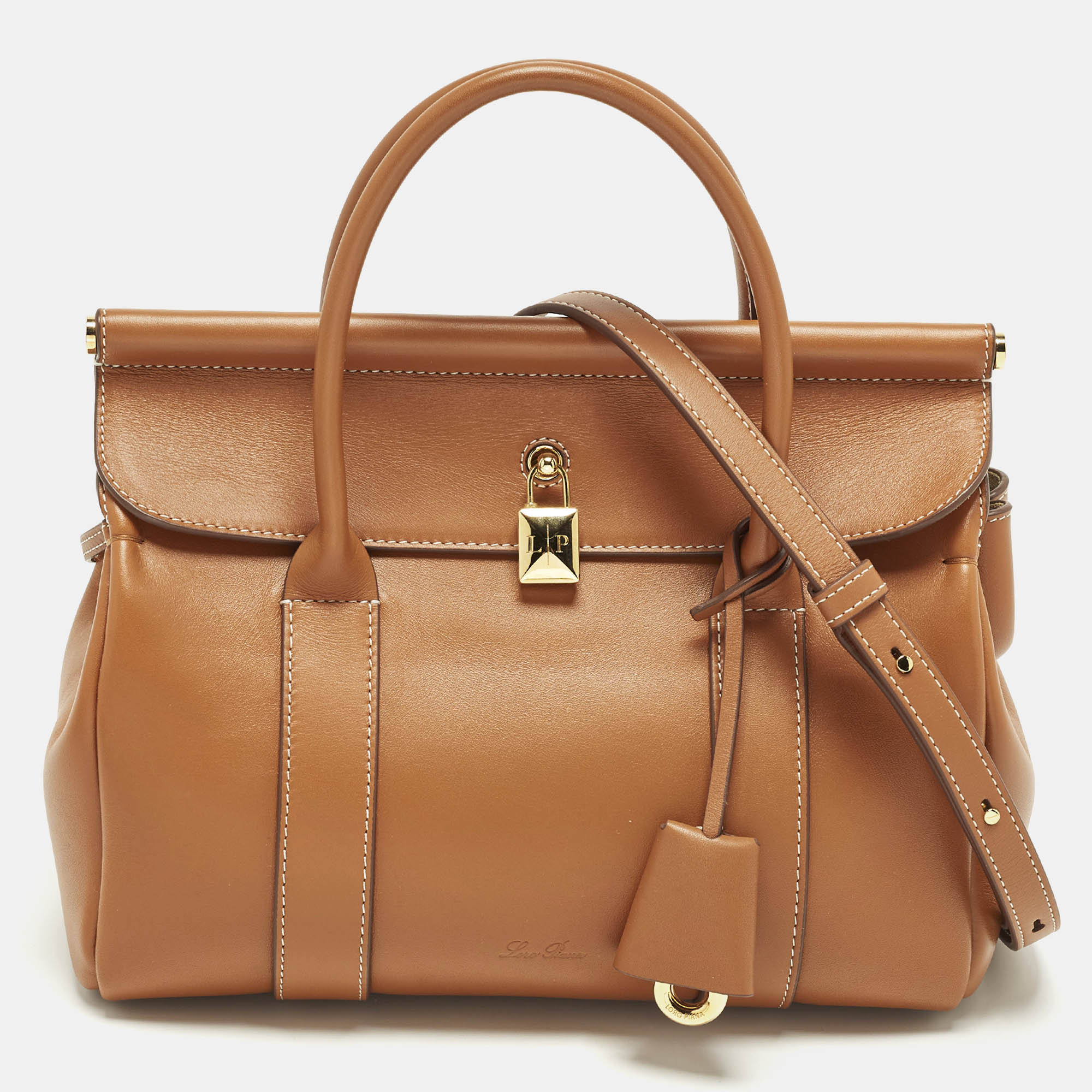 

Loro Piana Loom L25 Warm Tan Leather Bag