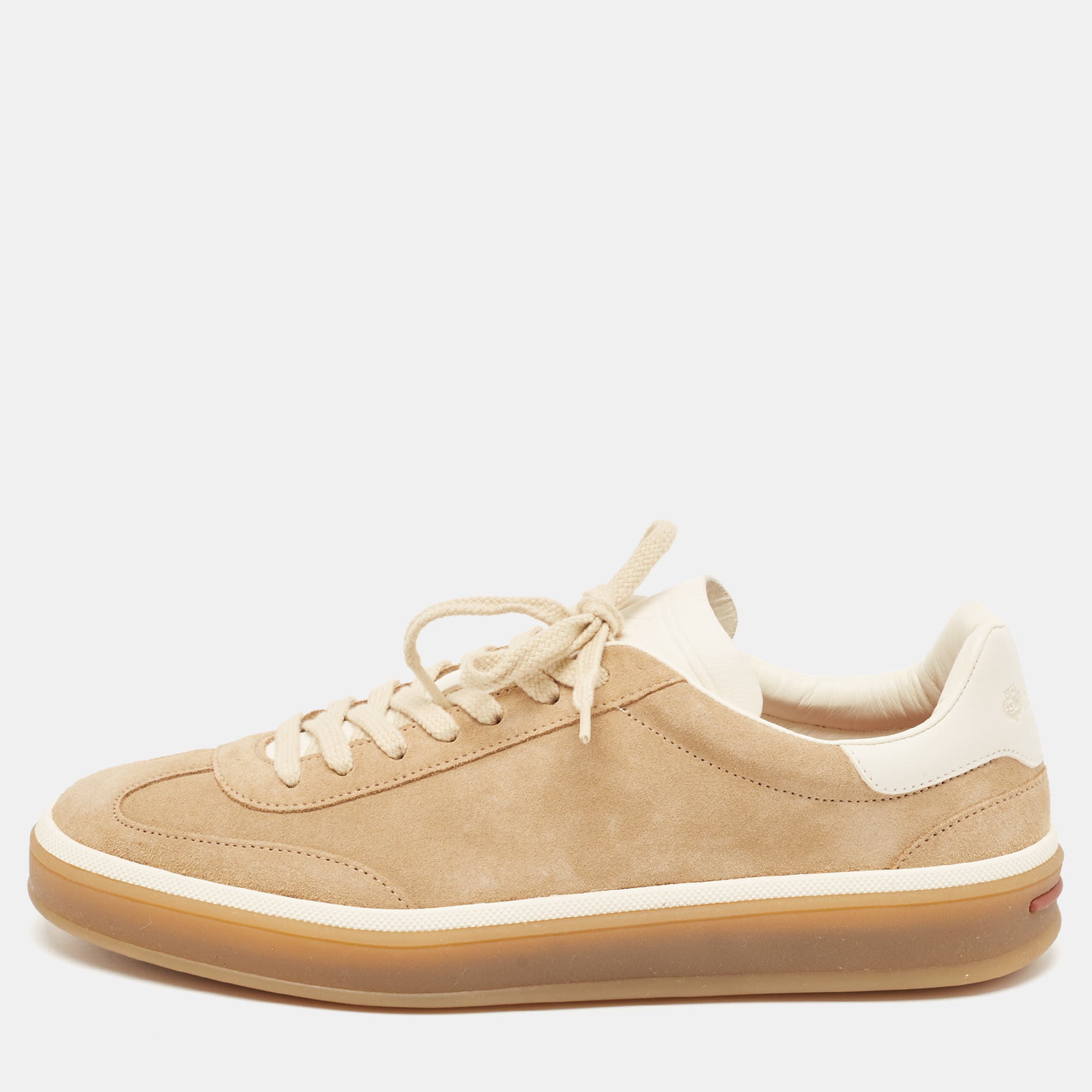 

Loro Piana Beige Suede Tennis Walk Sneakers Size