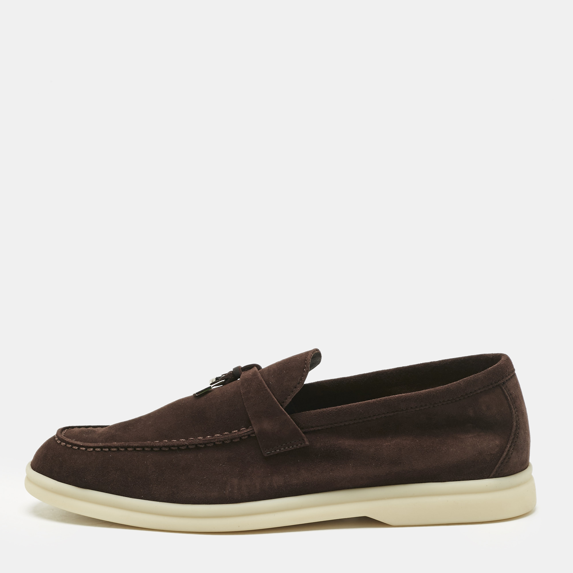 

Loro Piana Brown Suede Summer Charms Walk Loafers Size