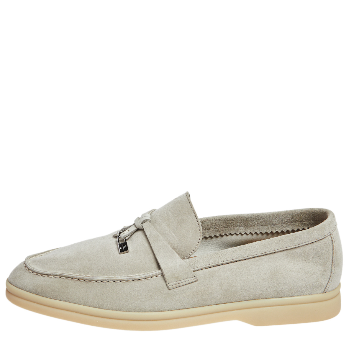 

Loro Piana Grey Suede Summer Charms Walk Loafers Size