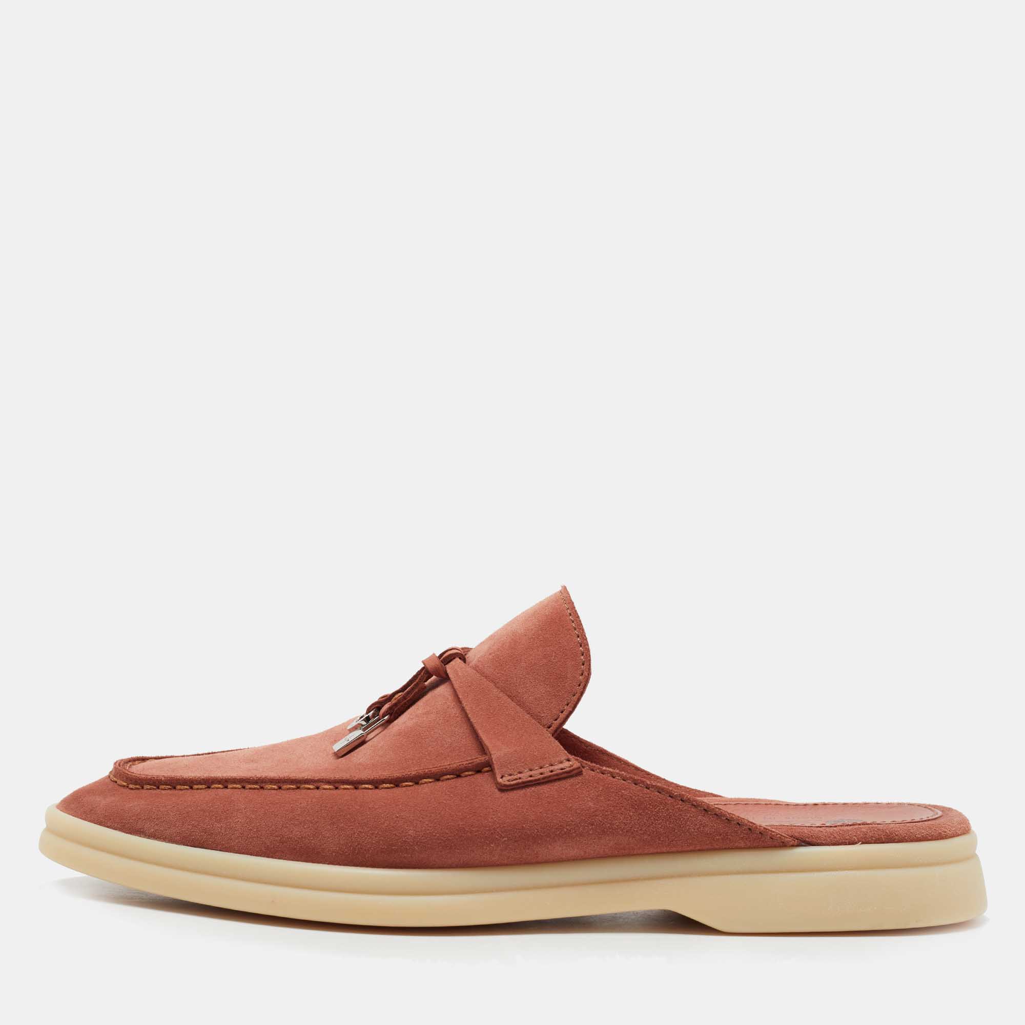 loro piana babouche charms walk suede mules
