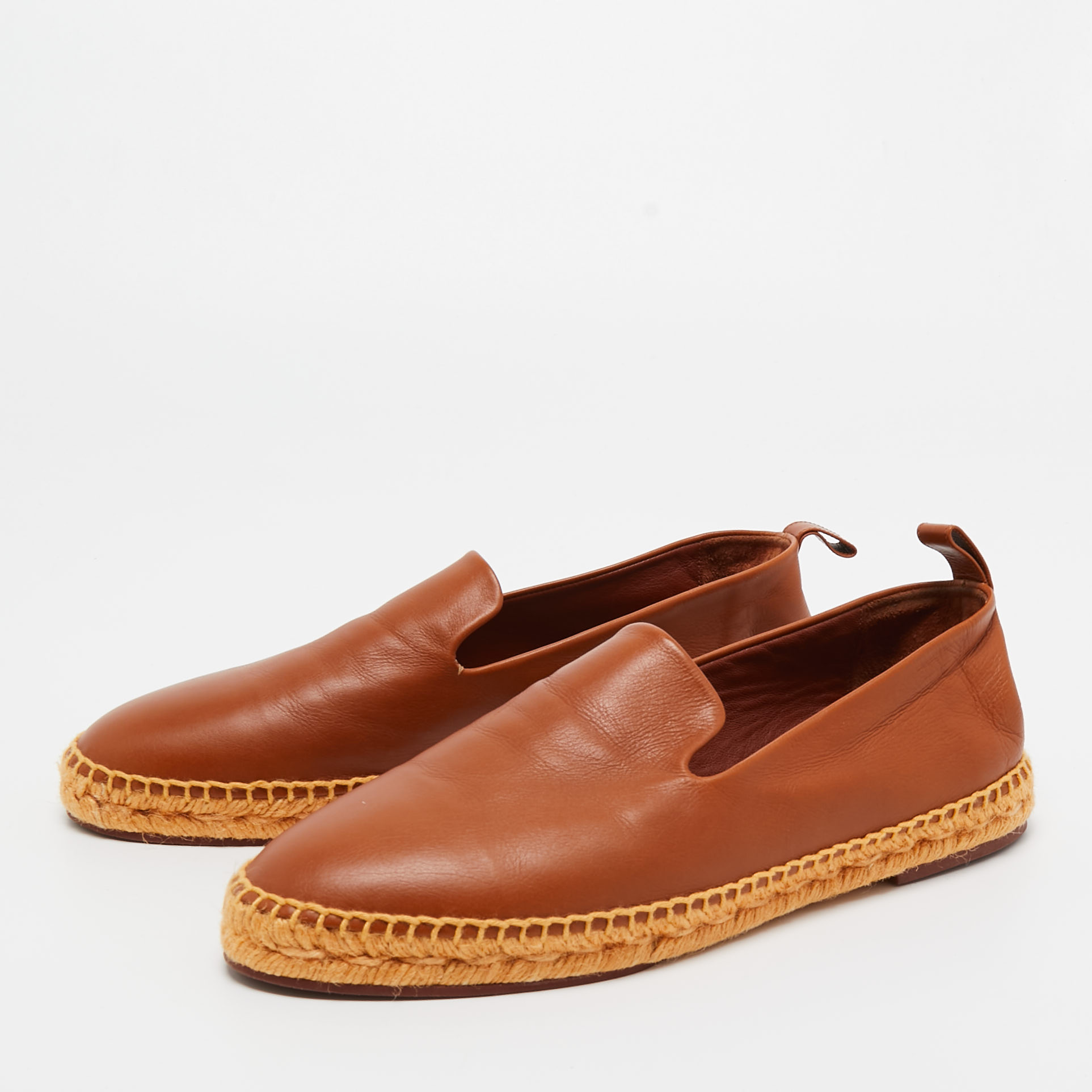

Loro Piana Brown Leather Saside Espadrilles Size