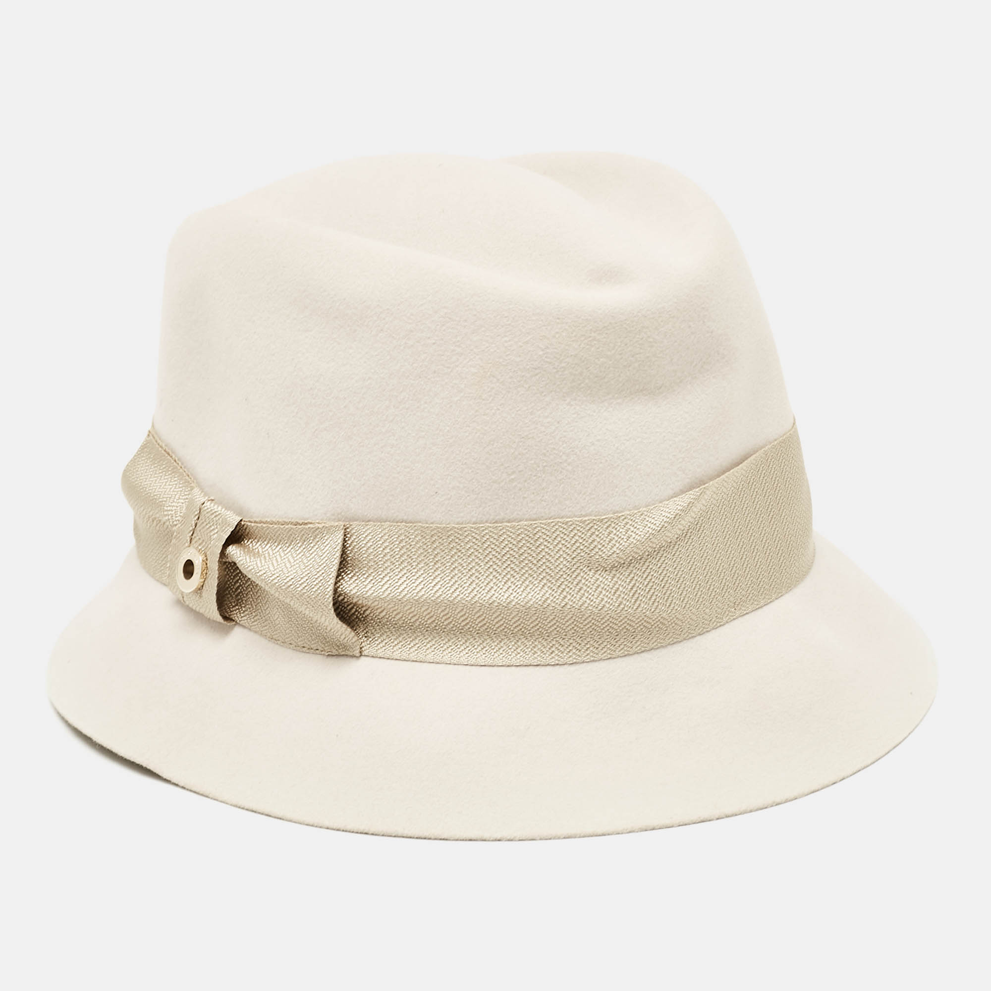 

Loro Piano Light Grey Cashmere Blend Hat M