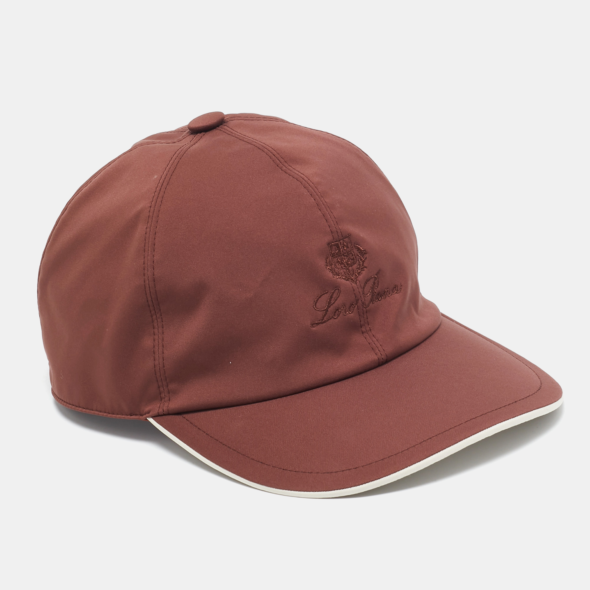 

Loro Piana Logo Embroidered Polyester Strom System Baseball Cap S, Brown