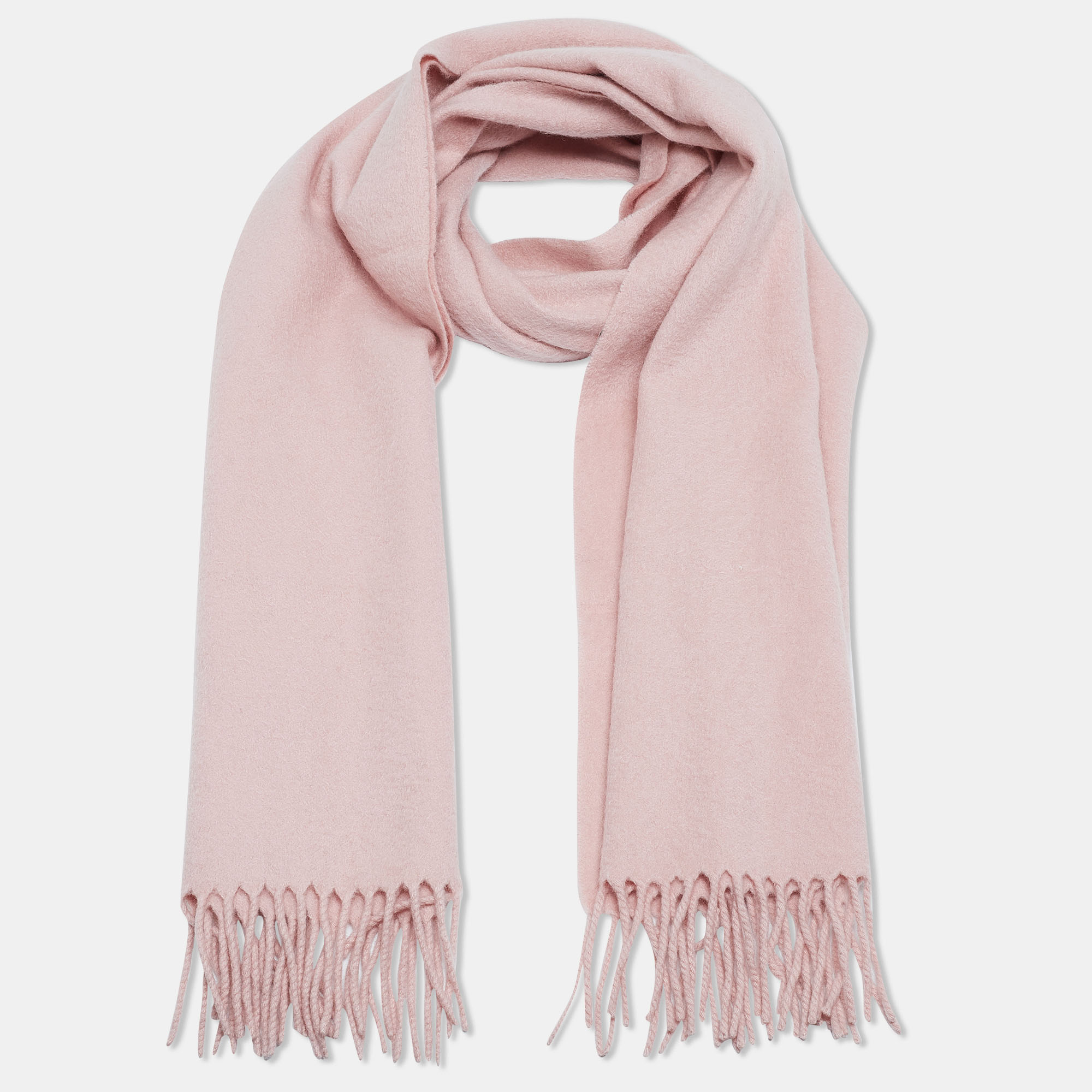 

Loro Piana Light Pink cashmere Fringed Muffler