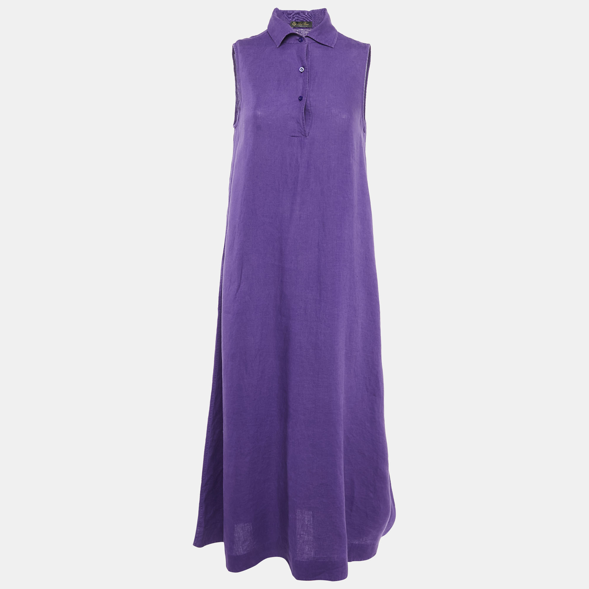 

Loro Piana Purple Linen Sleeveless Long Dress M