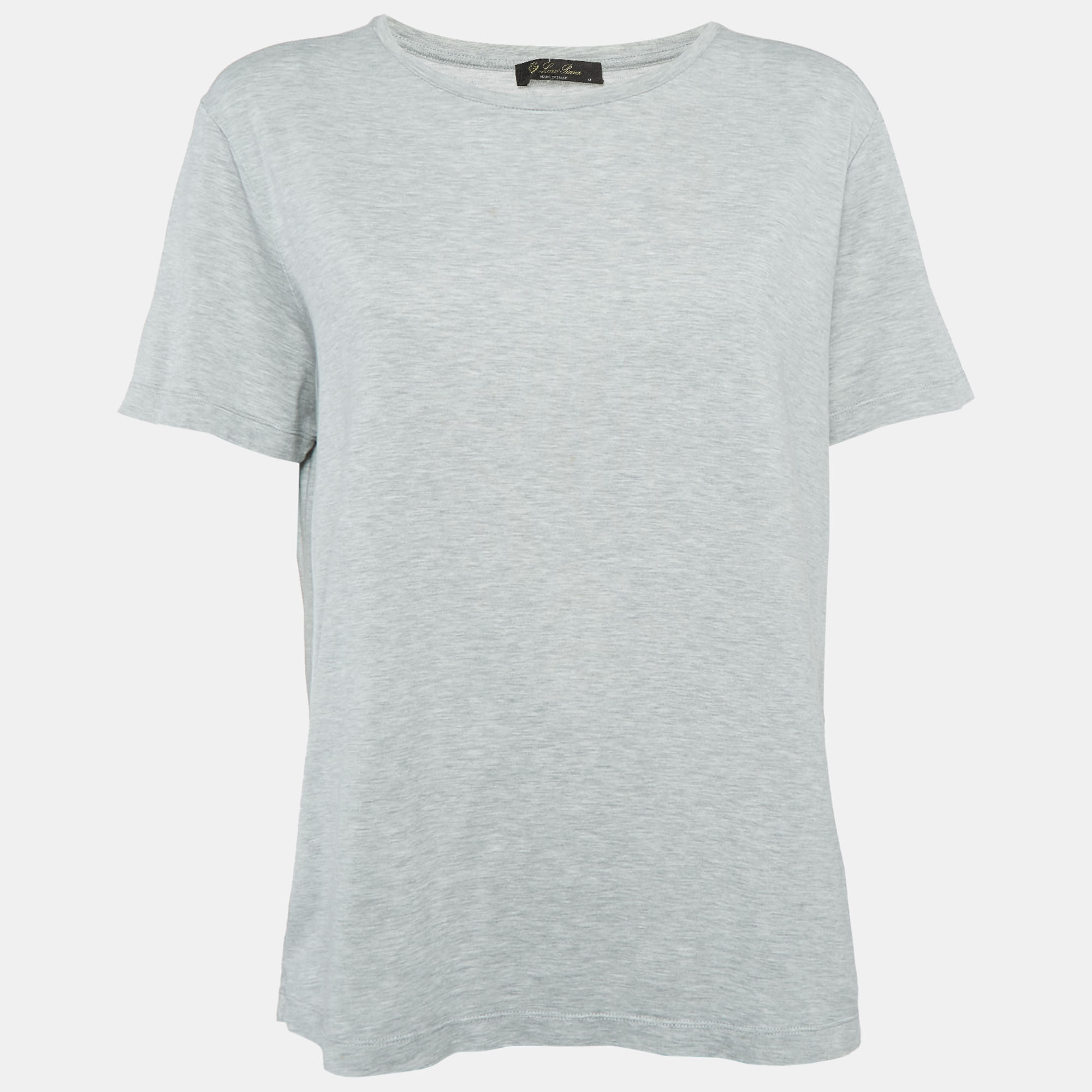 

Loro Piana Grey Cotton Round Neck T-Shirt M