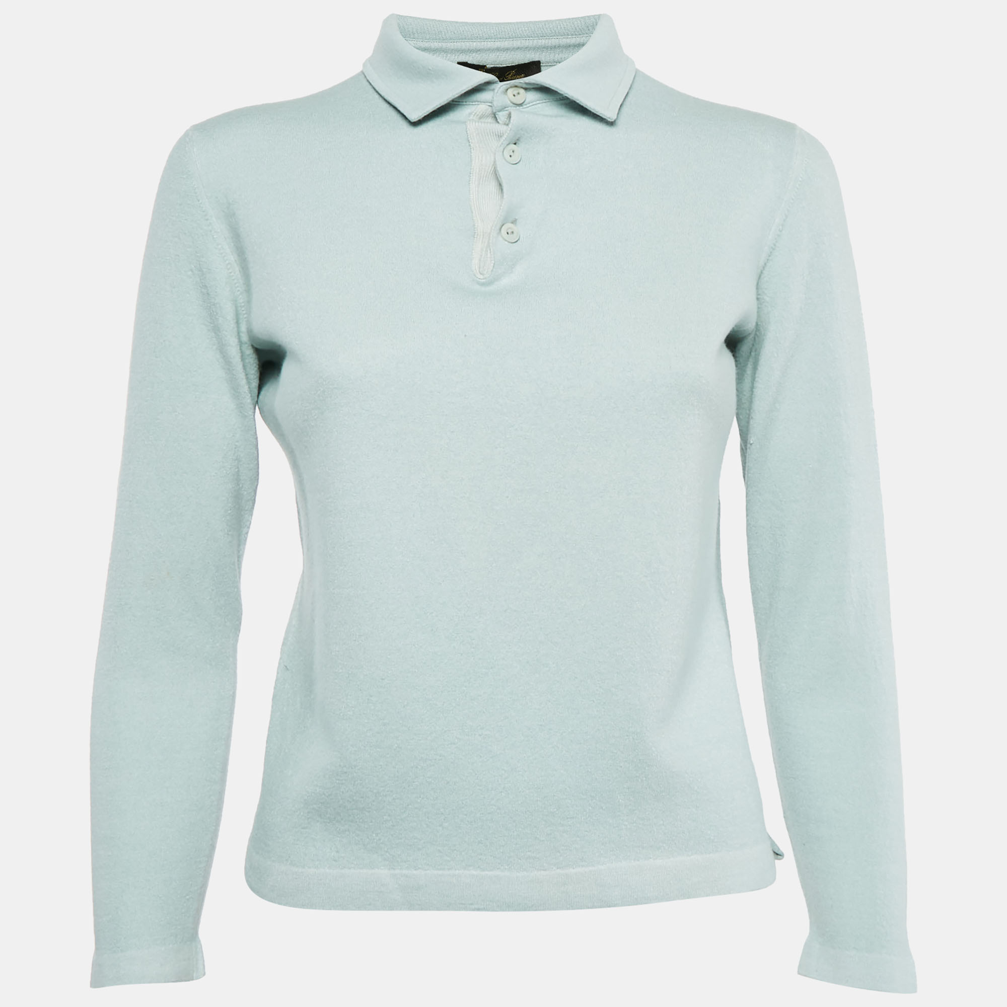 

Loro Piana Light Blue Wool Blend Polo T-Shirt XL