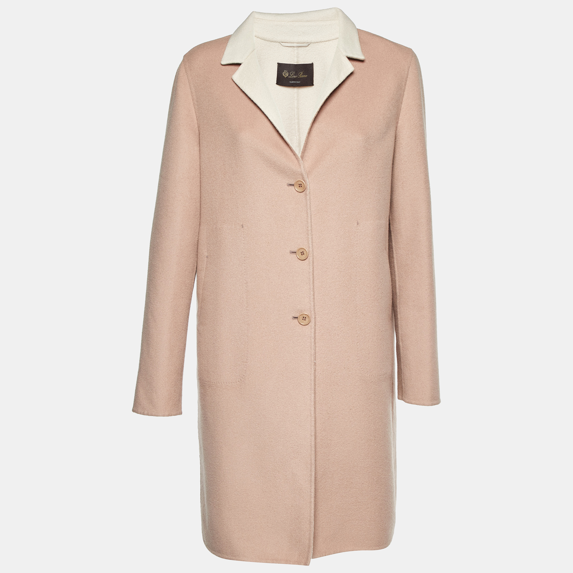 

Loro Piana Pink Cashmere Single breasted Coat M