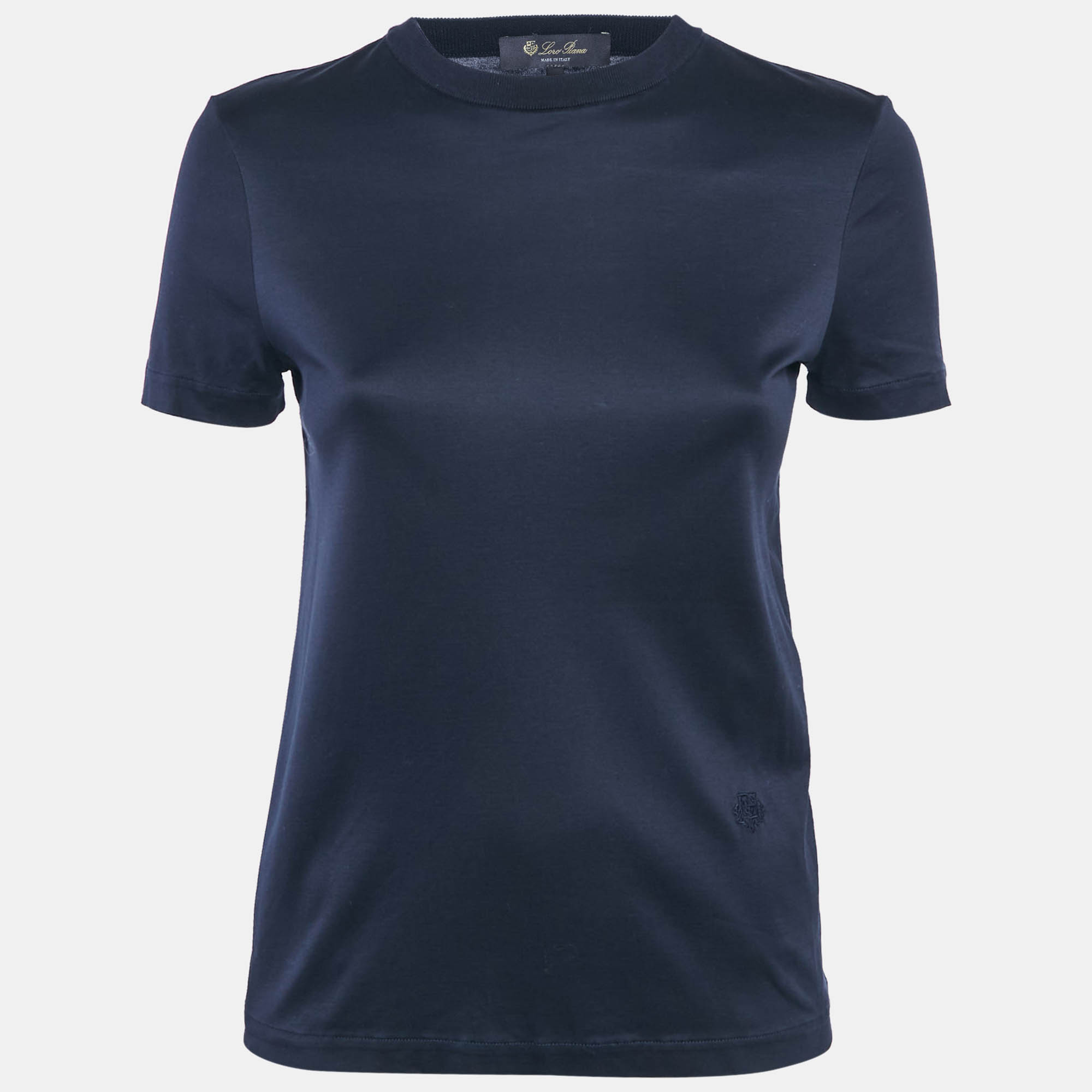 

Loro Piana Navy Blue Jersey Crewneck T-Shirt S