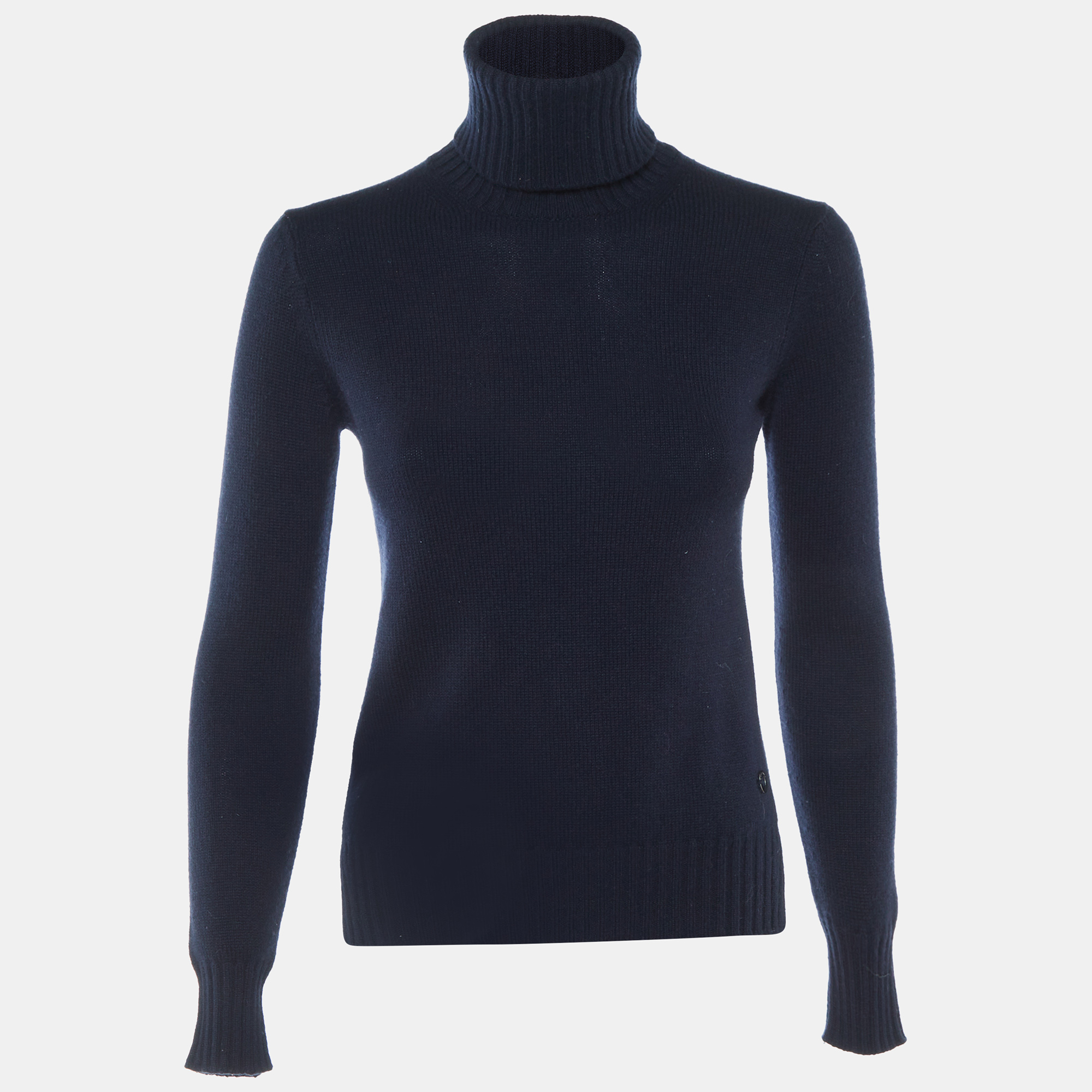 

Loro Piana Navy Blue Cashmere Long Sleeve Turtle Neck Sweater XS