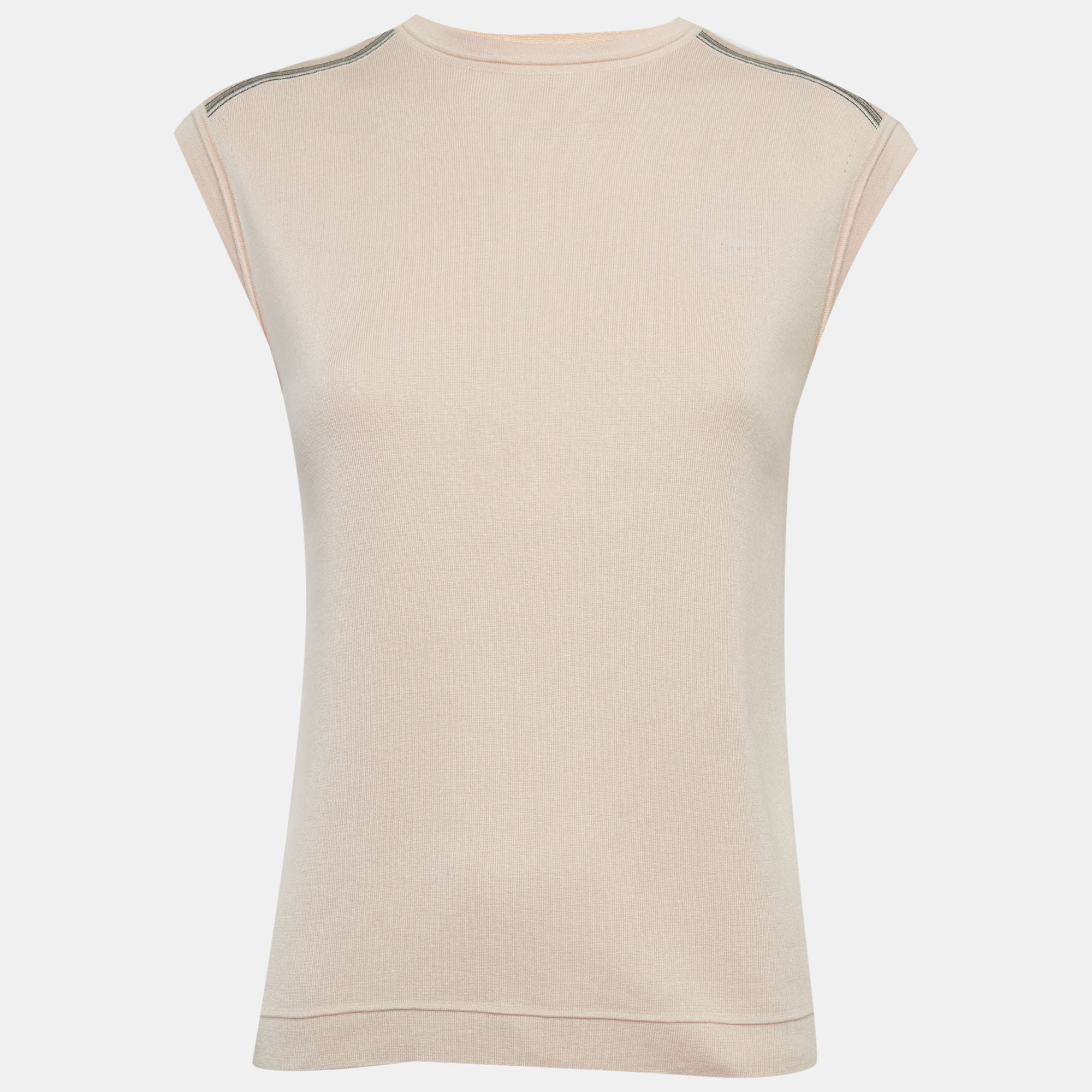 

Loro Piana Pink Silk Knit Sleeveless Top S