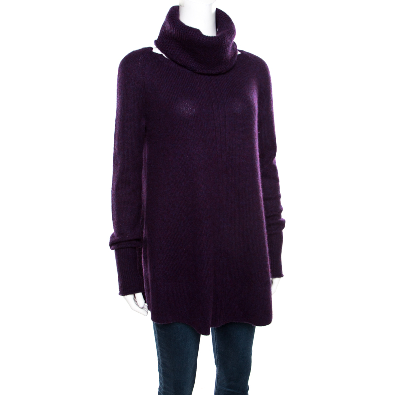 

Loro Piana Purple Cashmere Sweater and Infinity Scarf Set