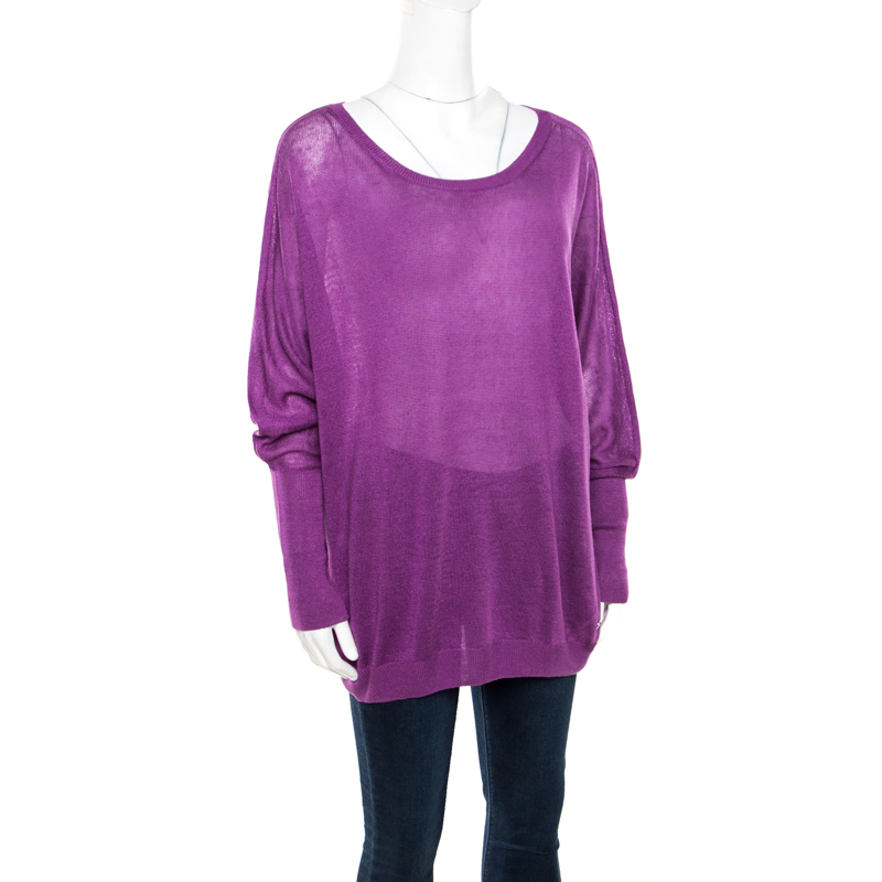 

Loro Piana Purple Linen and Silk Sweater