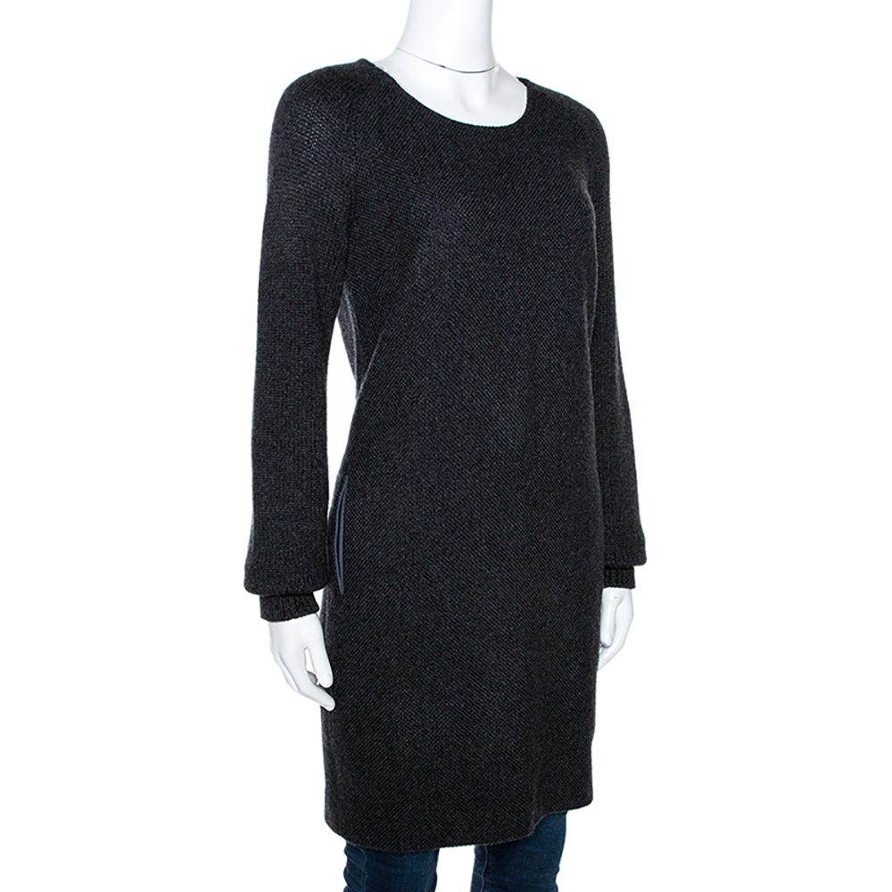 

Loro Piana Grey Cashmere Long Sleeve Tunic