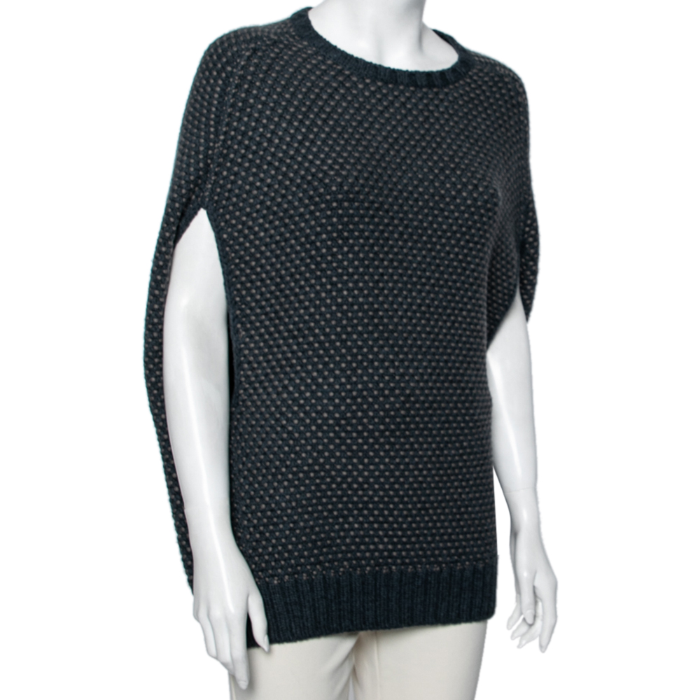 

Loro Piana Blue Cashmere Knit Sweater, Multicolor