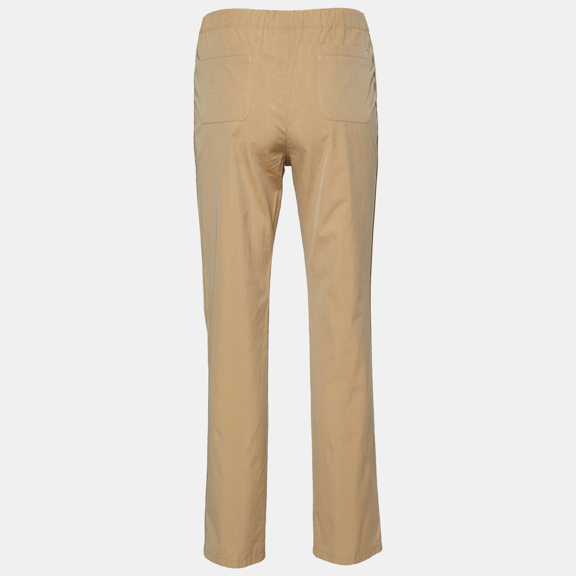 

Loro Piana Beige Cotton & Silk Tapered Leg Pants