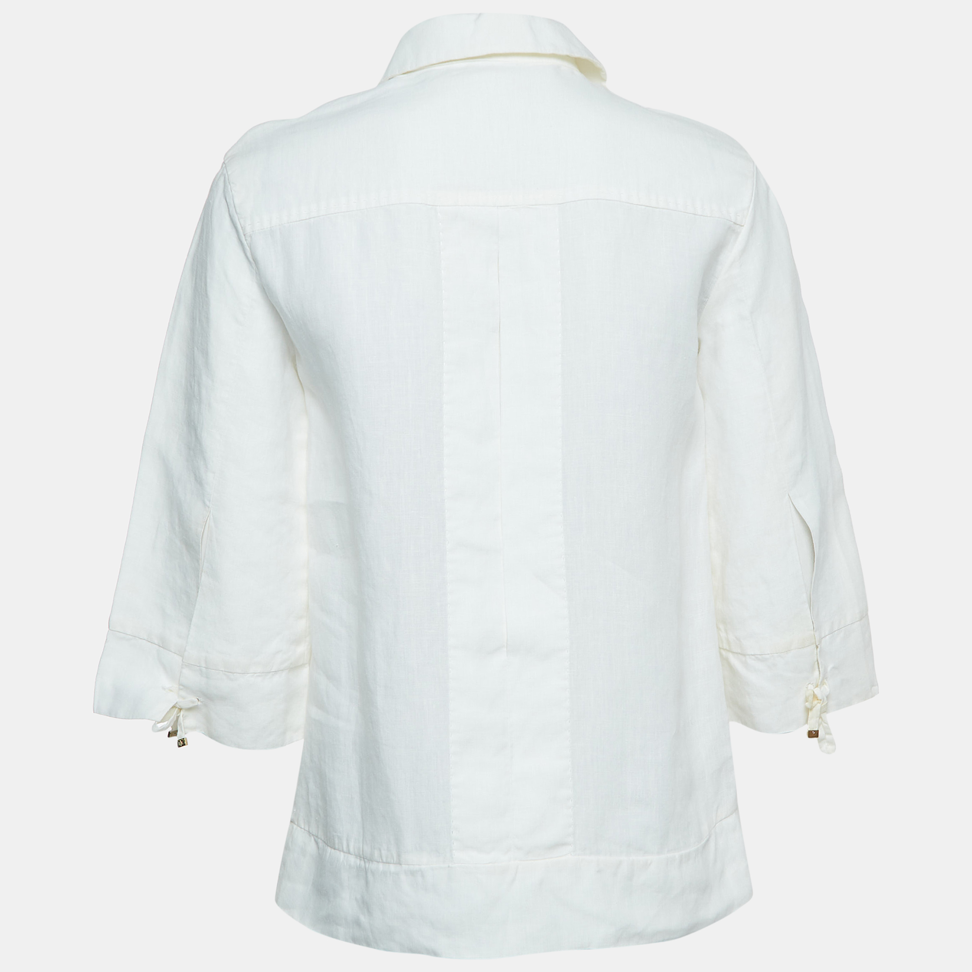 

Loro Piana Ivory White Linen Shirt