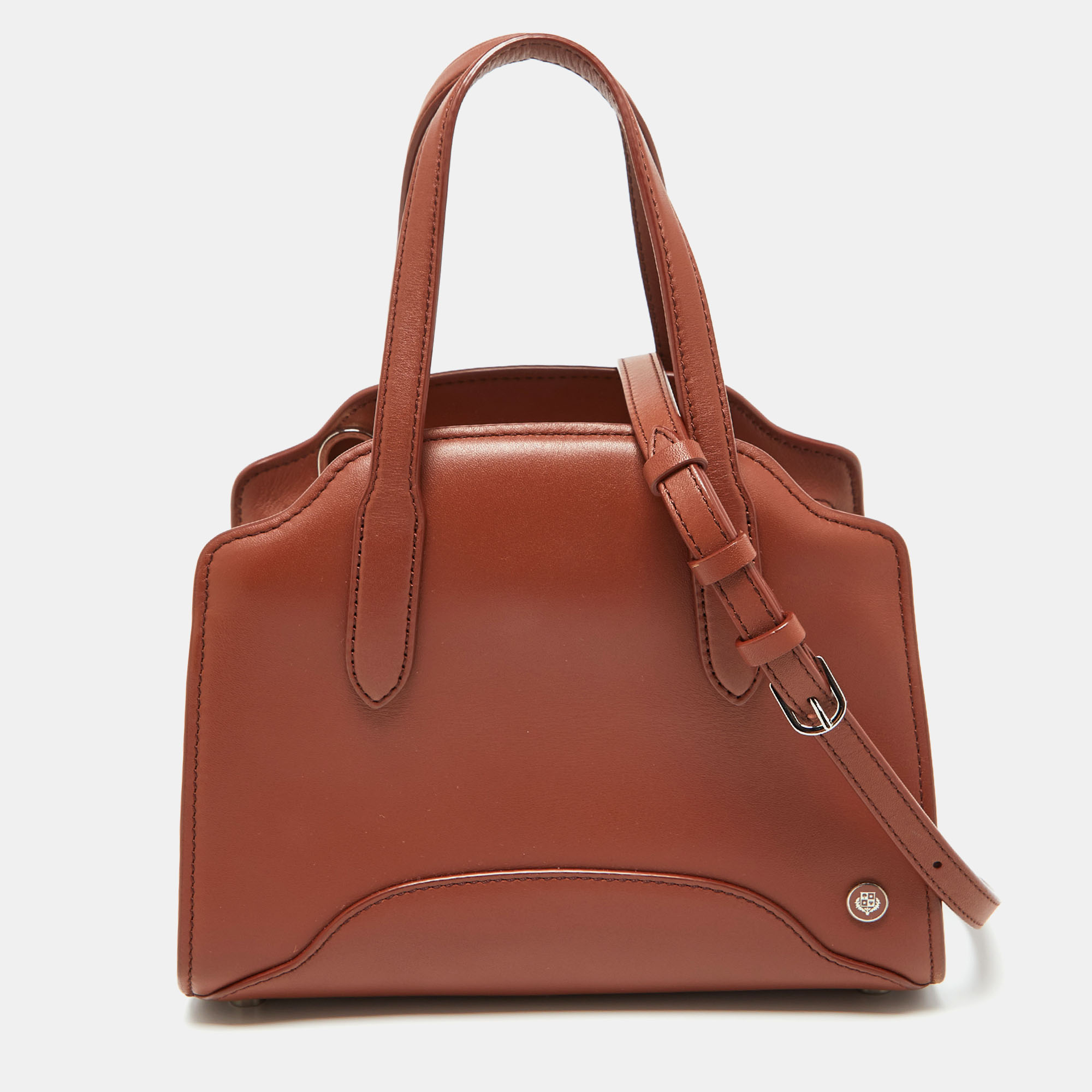 

Loro Piana Brown Leather Mini Sesia Satchel