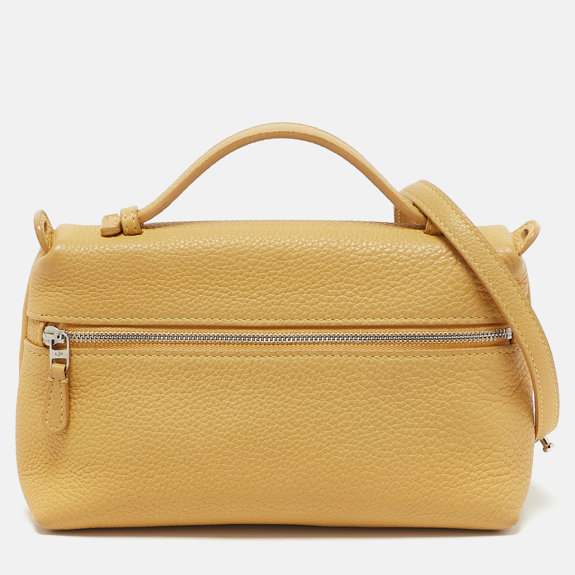 

Loro Piana Mustard Leather L19 Pouch, Yellow