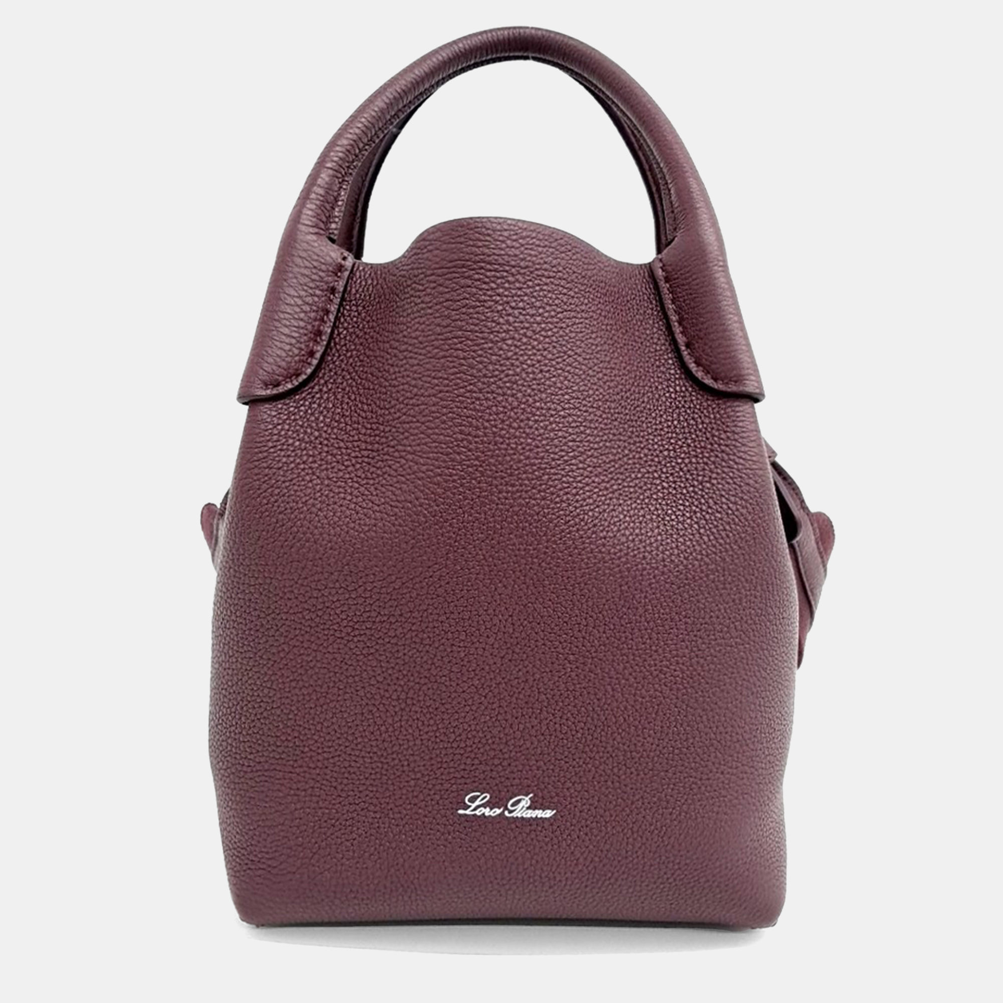 

Loro Piana Burgundy Leather Veilback Small bag