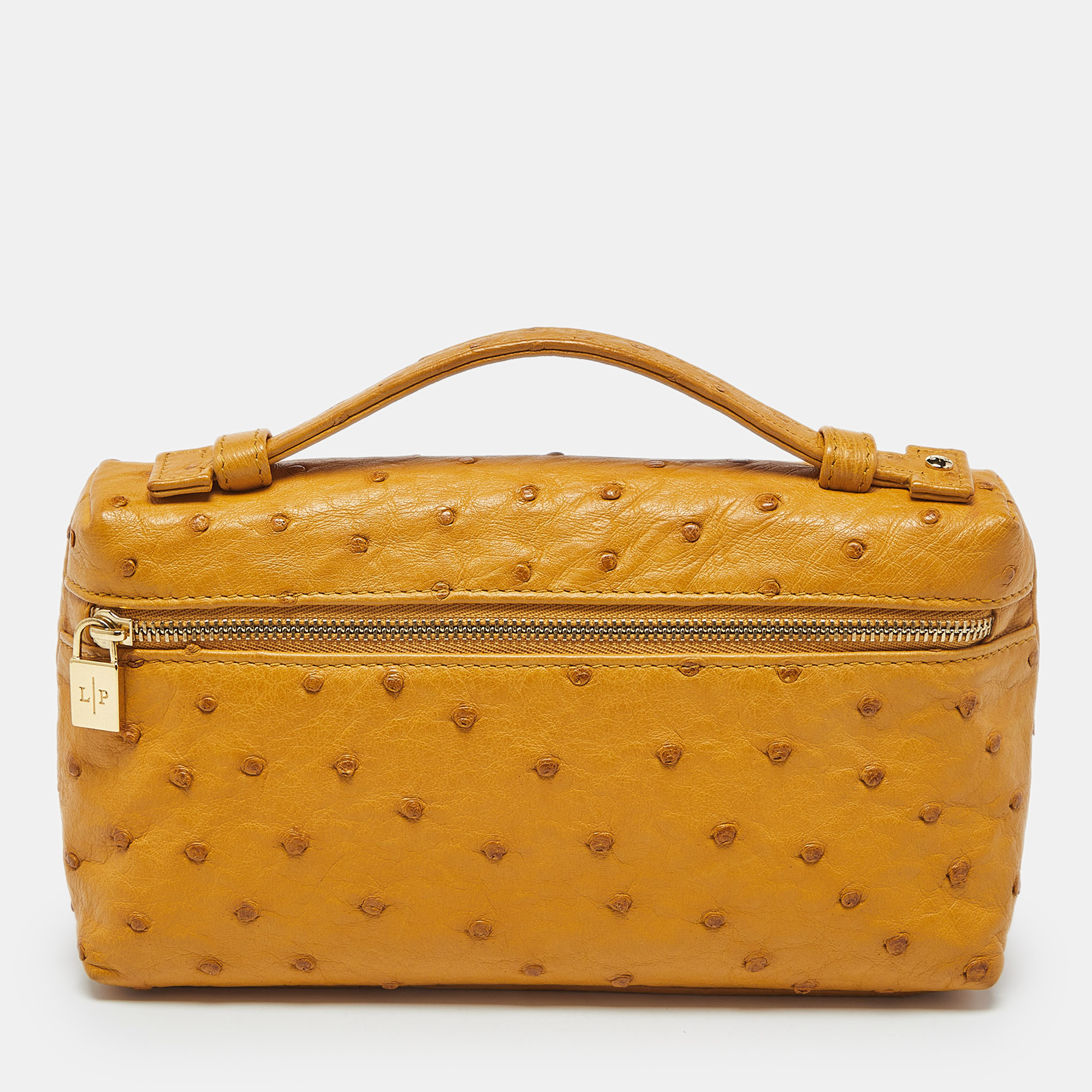 

Loro Piana Mustard Ostrich L19 Extra Pocket Pouch, Yellow