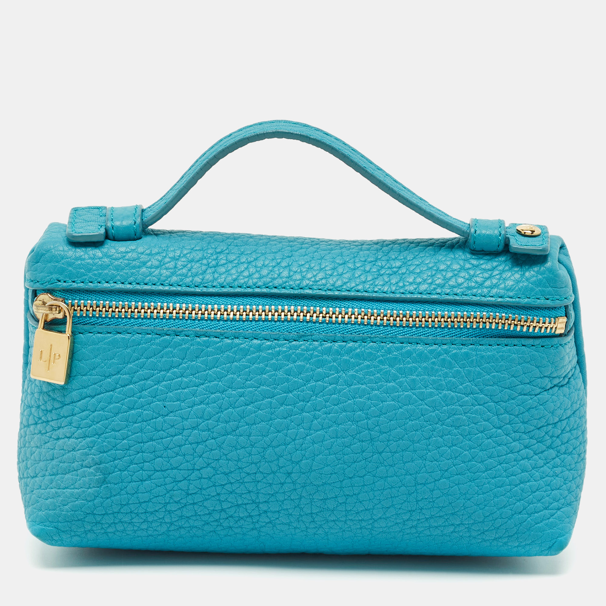 

Loro Piana Blue Leather Mini Extra Pocket Pouch