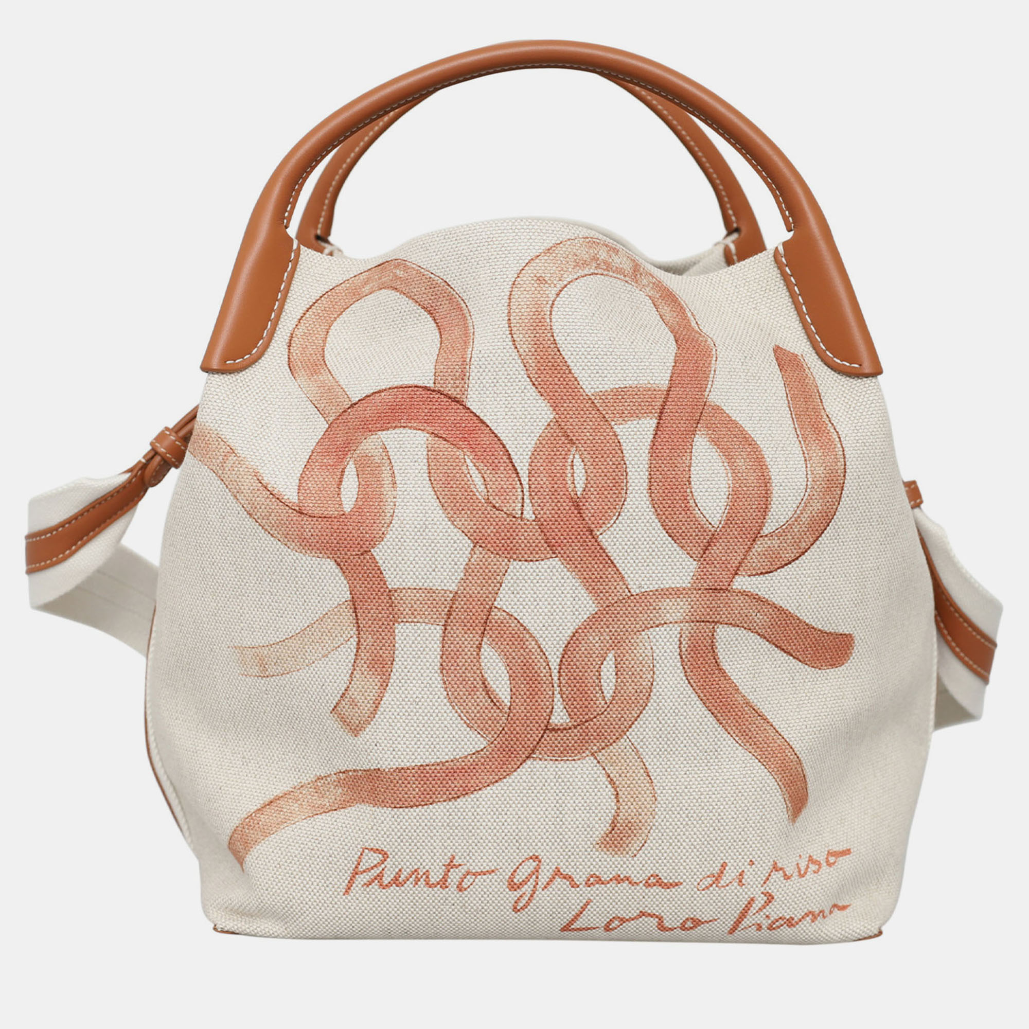 

Loro Piana Large Bale Satchel Bag, Beige