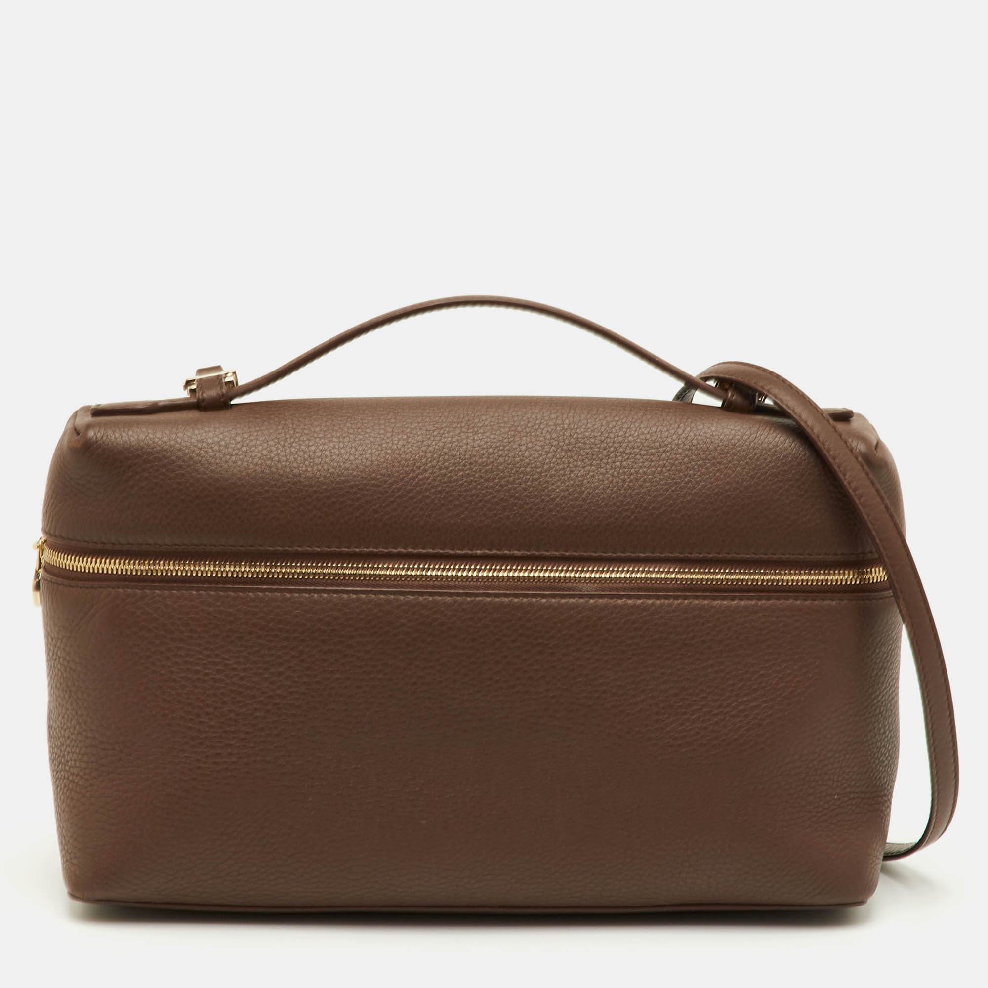 

Loro Piana Extra Pocket L27 Brown Leather Pouch Bag