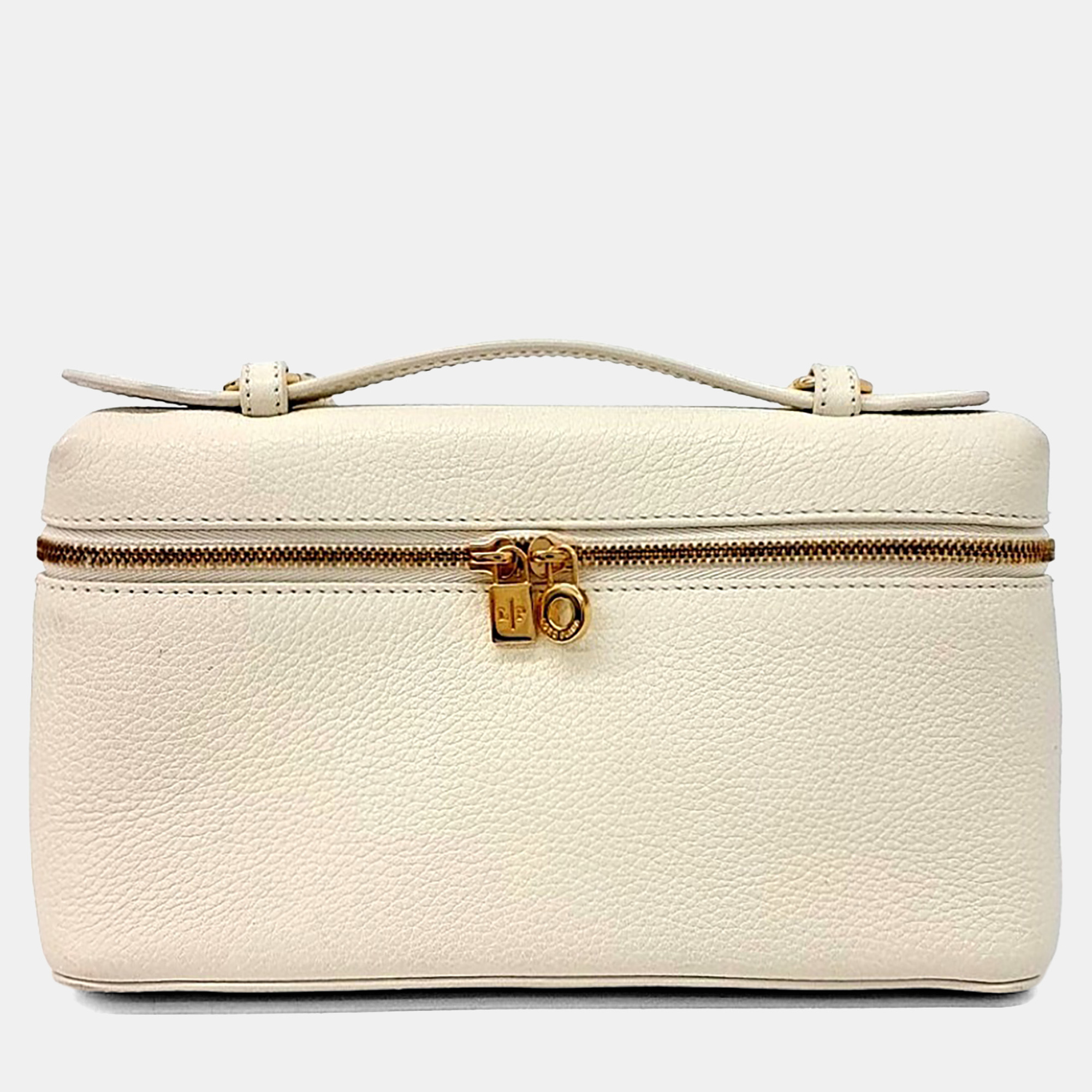 

Loro Piana Beige Leather Loro Piana Extra Pocket L19 Pouch Bag